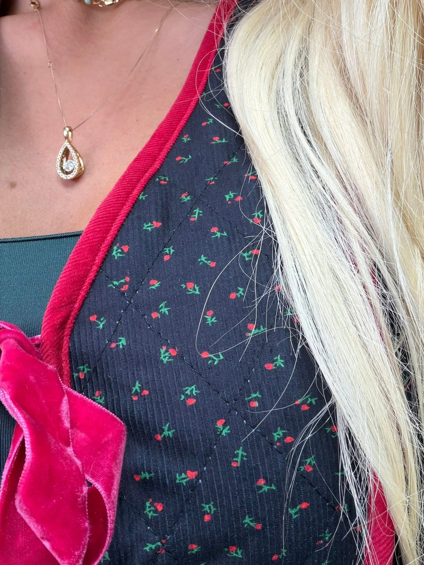 The Pemberley Velvet-Tie Quilted Vest