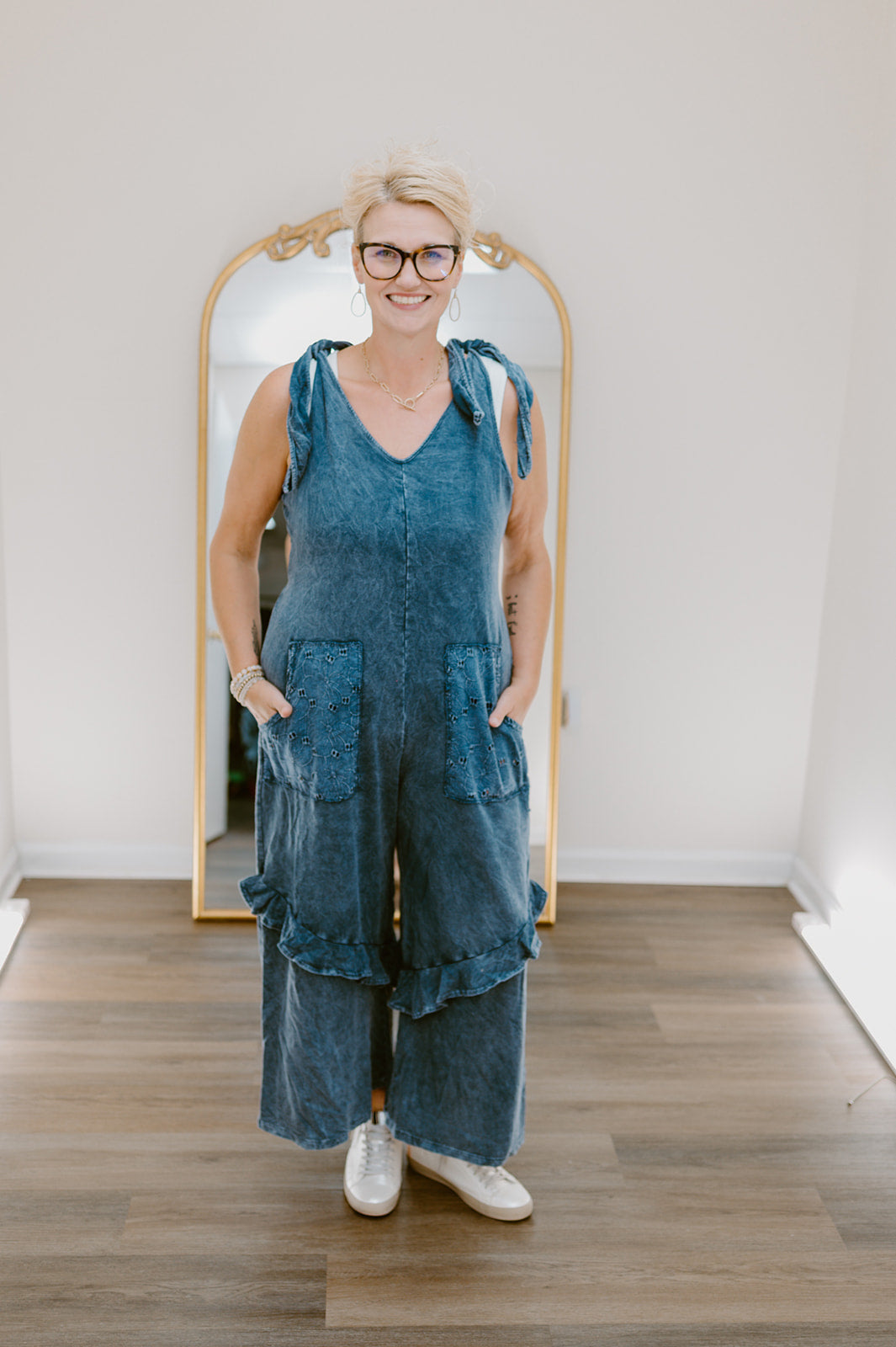 The Eloise Ruffle Jumpsuit | Navy