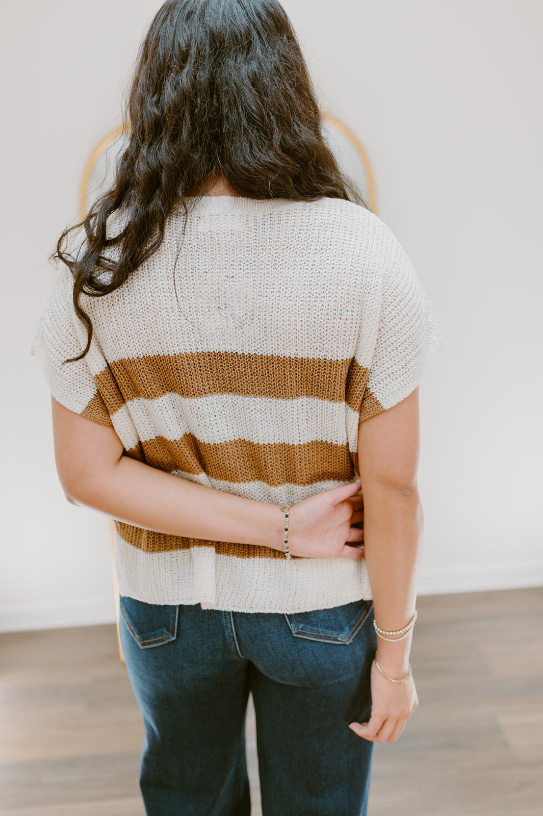 The Easy Days Striped Sweater Top | Mocha