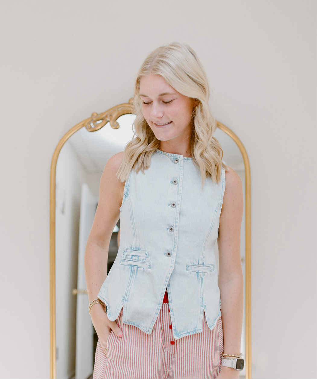 The Aveline Denim Vest