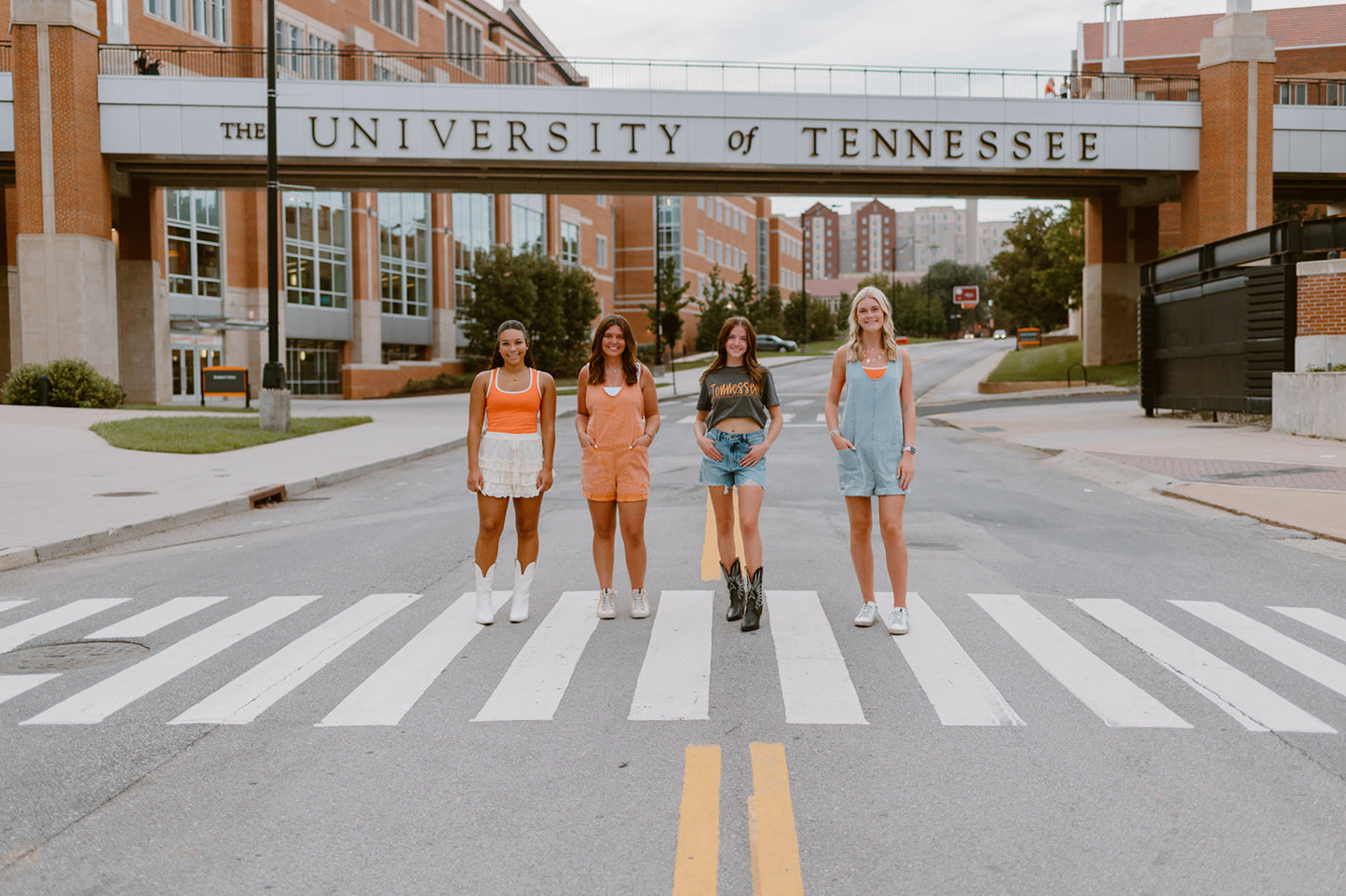 The Squeeze the Day Denim Romper | Orange