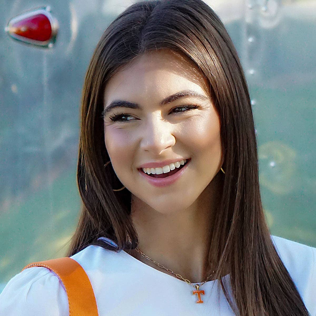 Tennessee Volunteers Enamel Pendant Necklace in Orange