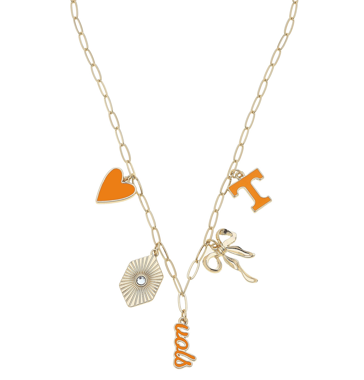 Tennessee Vols Paper Clip Charm Collector Necklace
