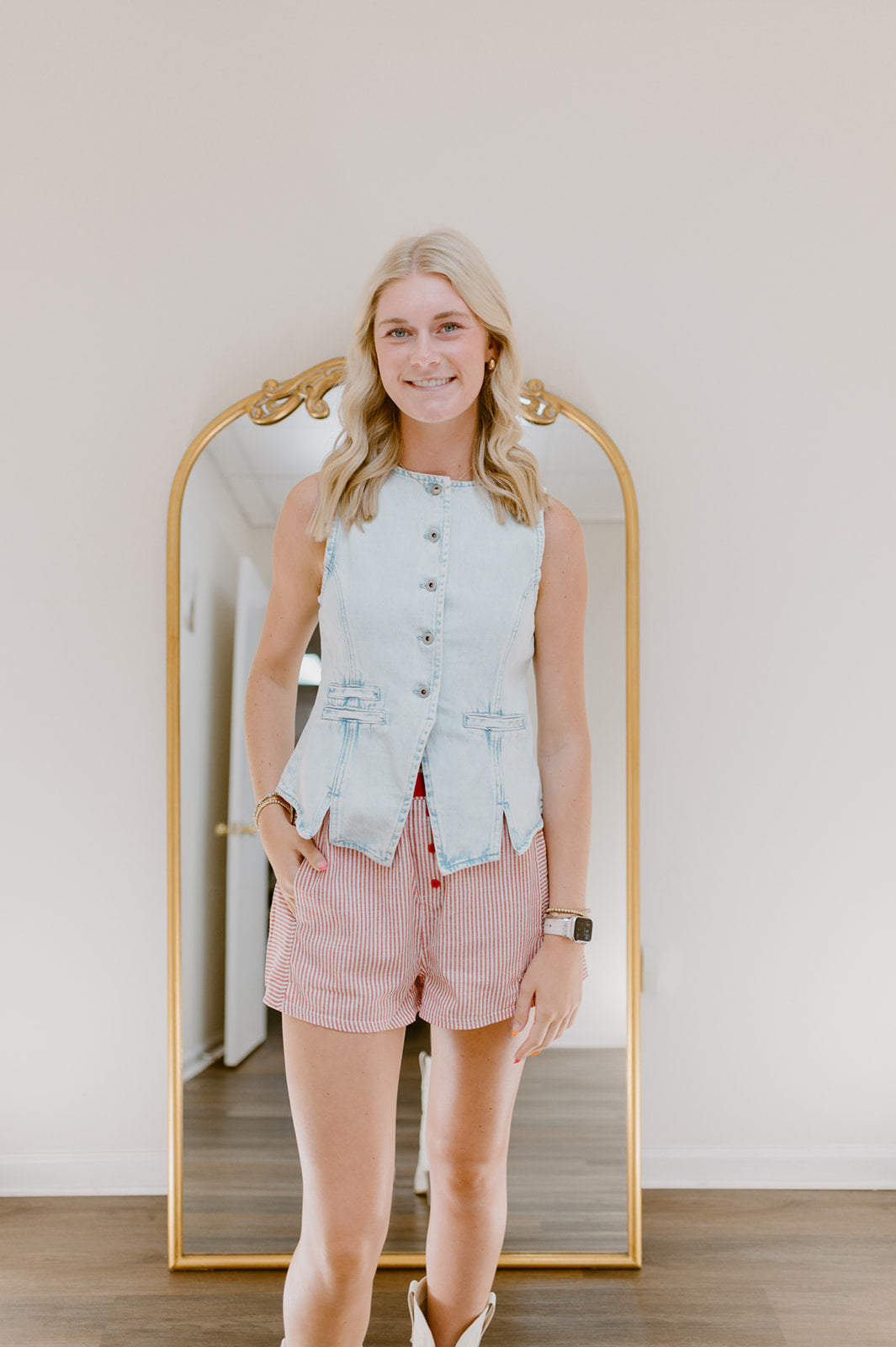 The Aveline Denim Vest