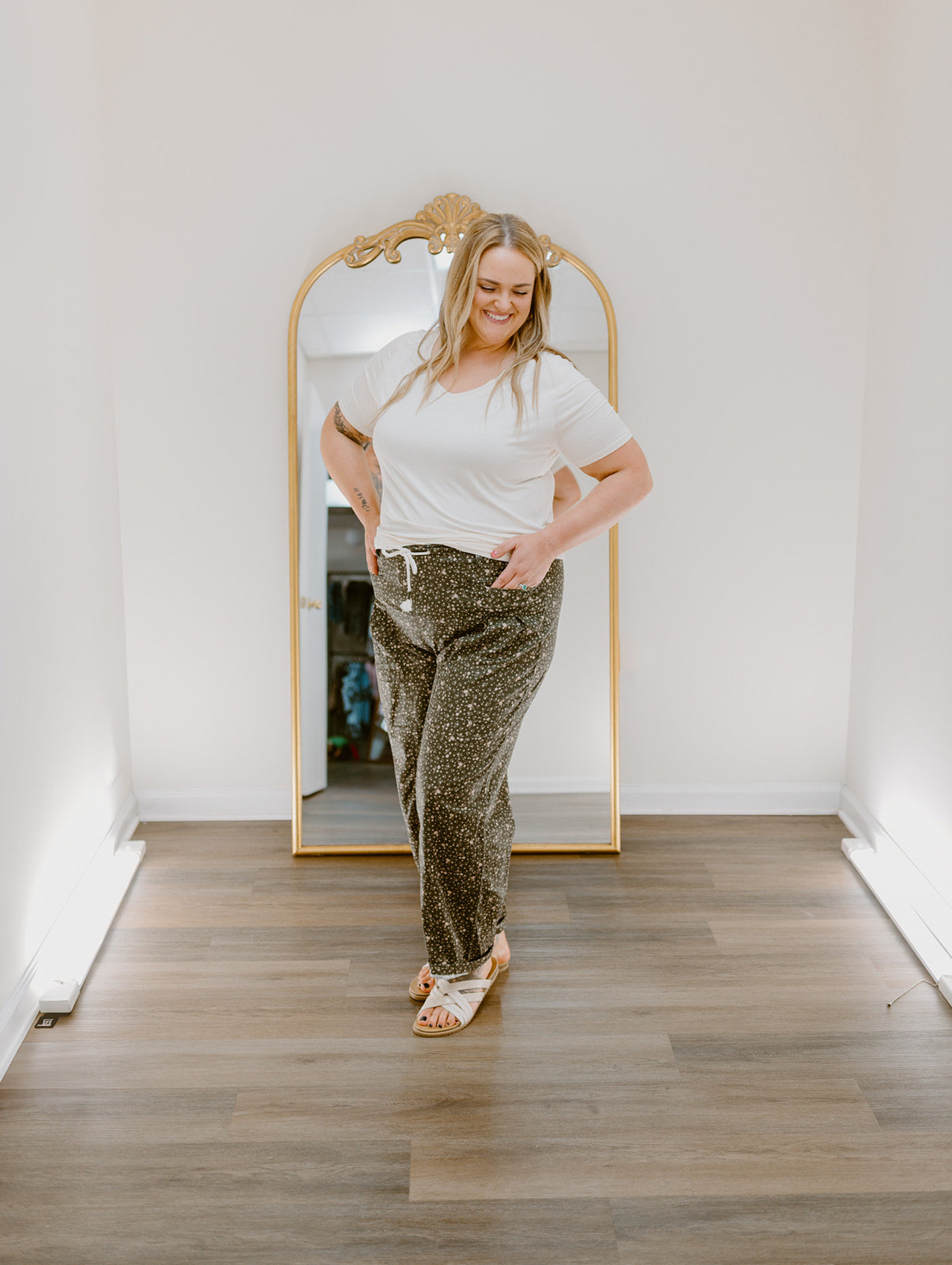 The Ditsy Daydream Pant | Olive