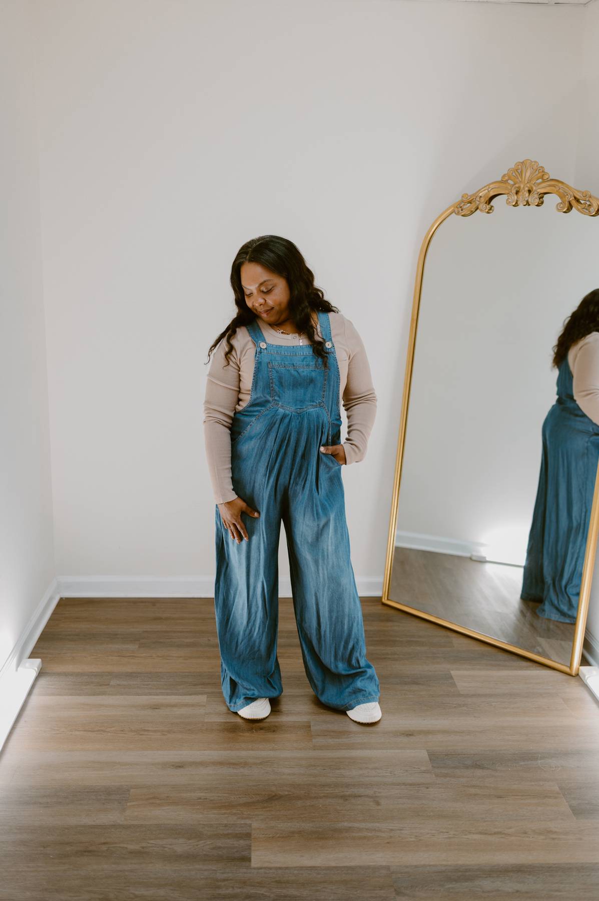 The Emery Washed Chambray Overall | Dark Denim