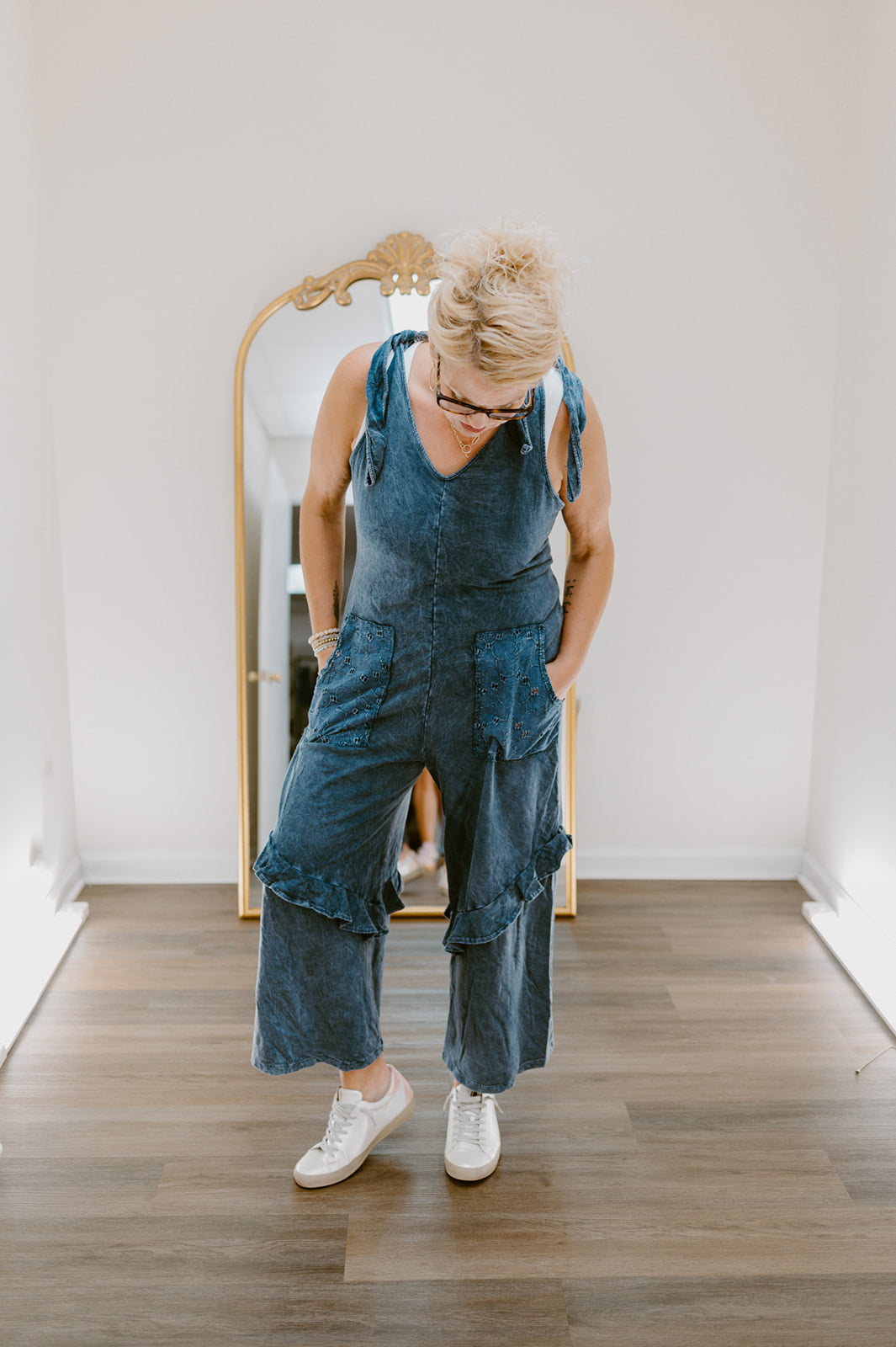 The Eloise Ruffle Jumpsuit | Navy