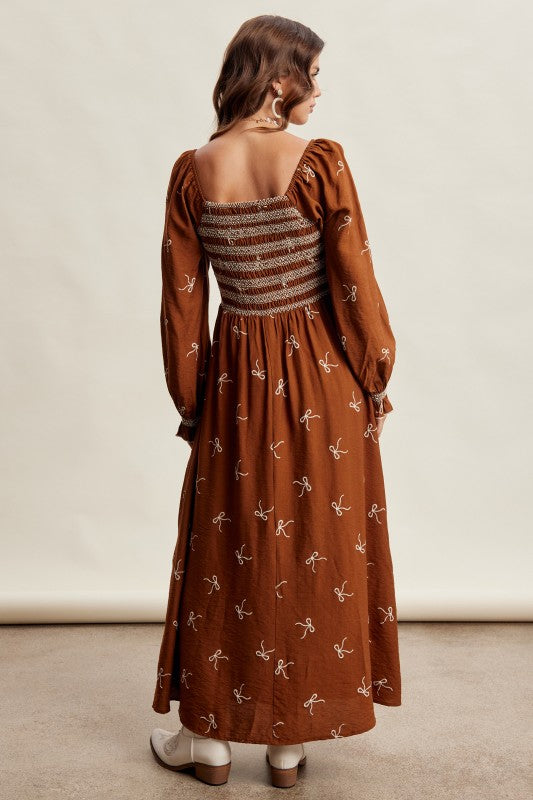 Southern Bow Smocked Maxi Dress
