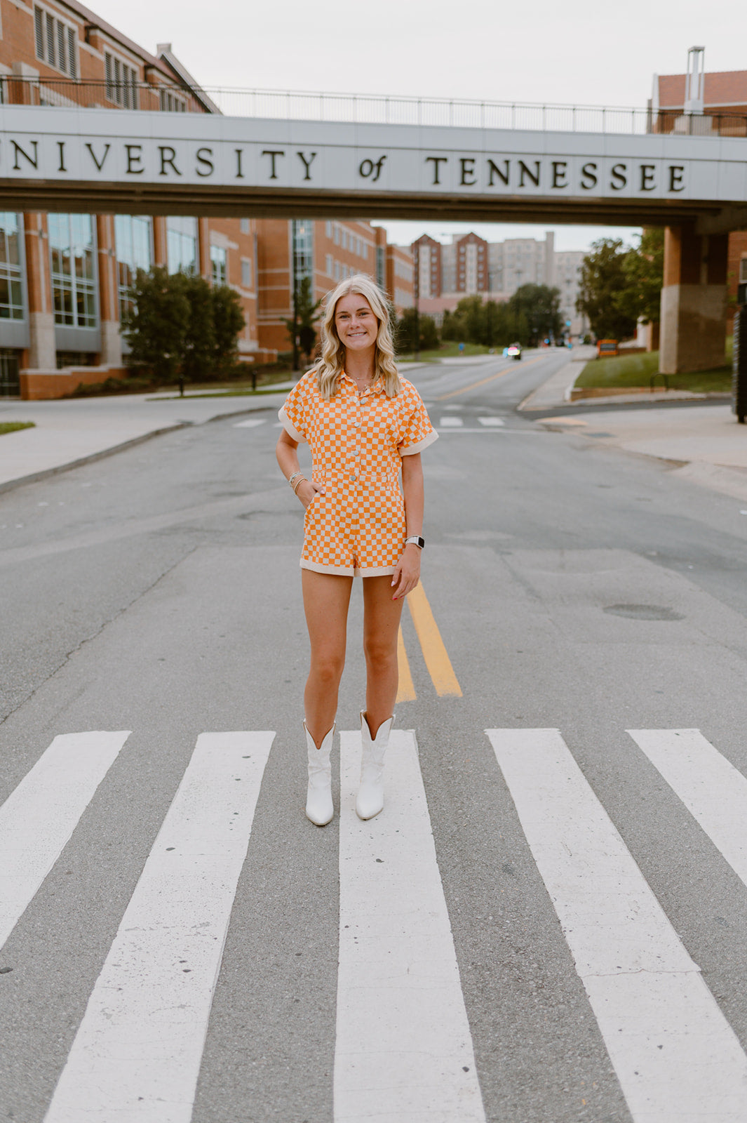 Checkmate Denim Romper