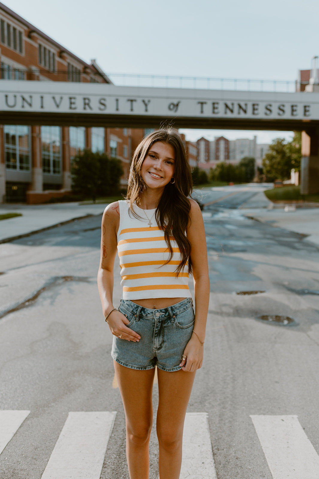 Sidelines Stripes Knit Tank