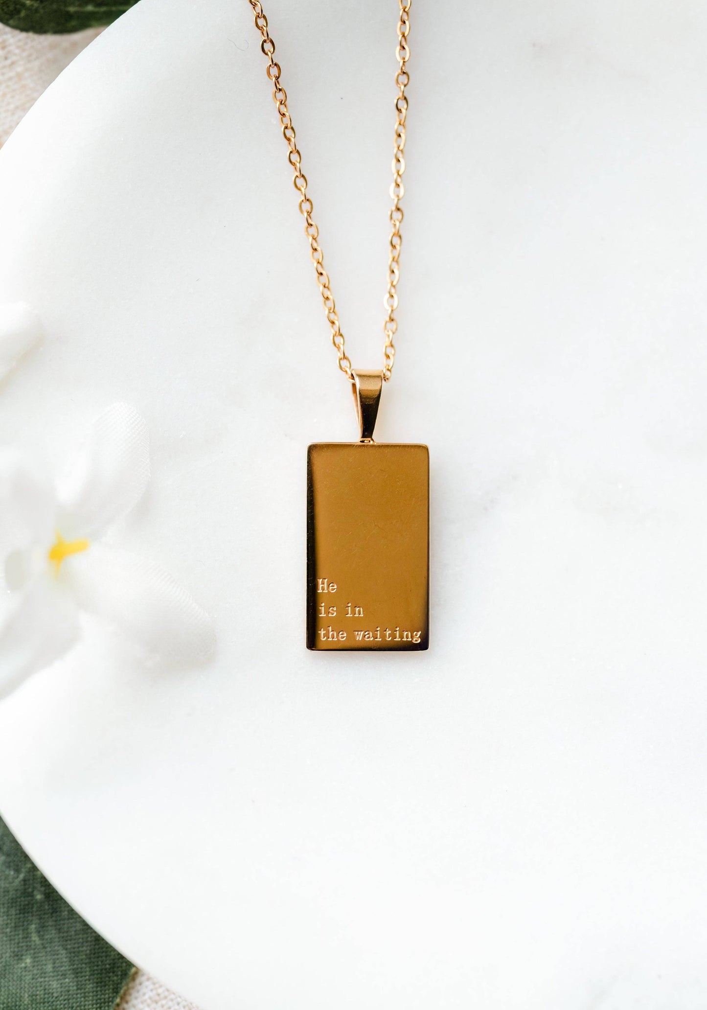He is in the Waiting Necklace | 18 karat gold plated