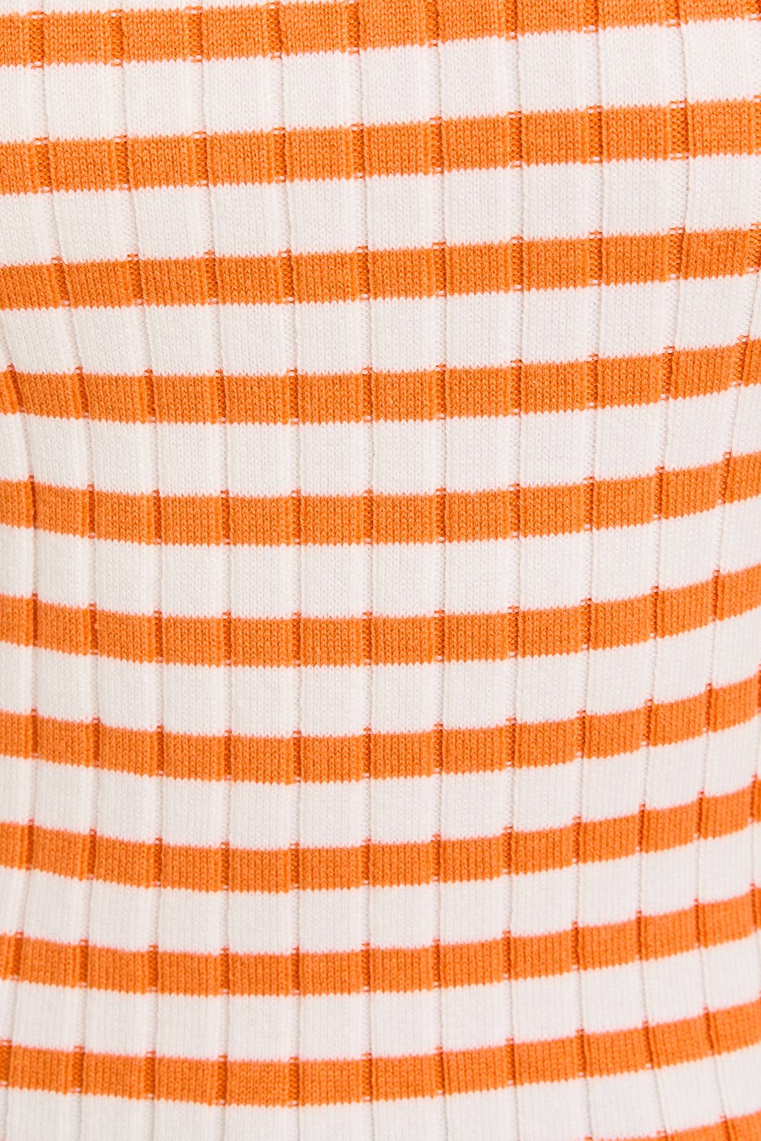 The Sunshine Stripe Sweater Tank | Orange & White