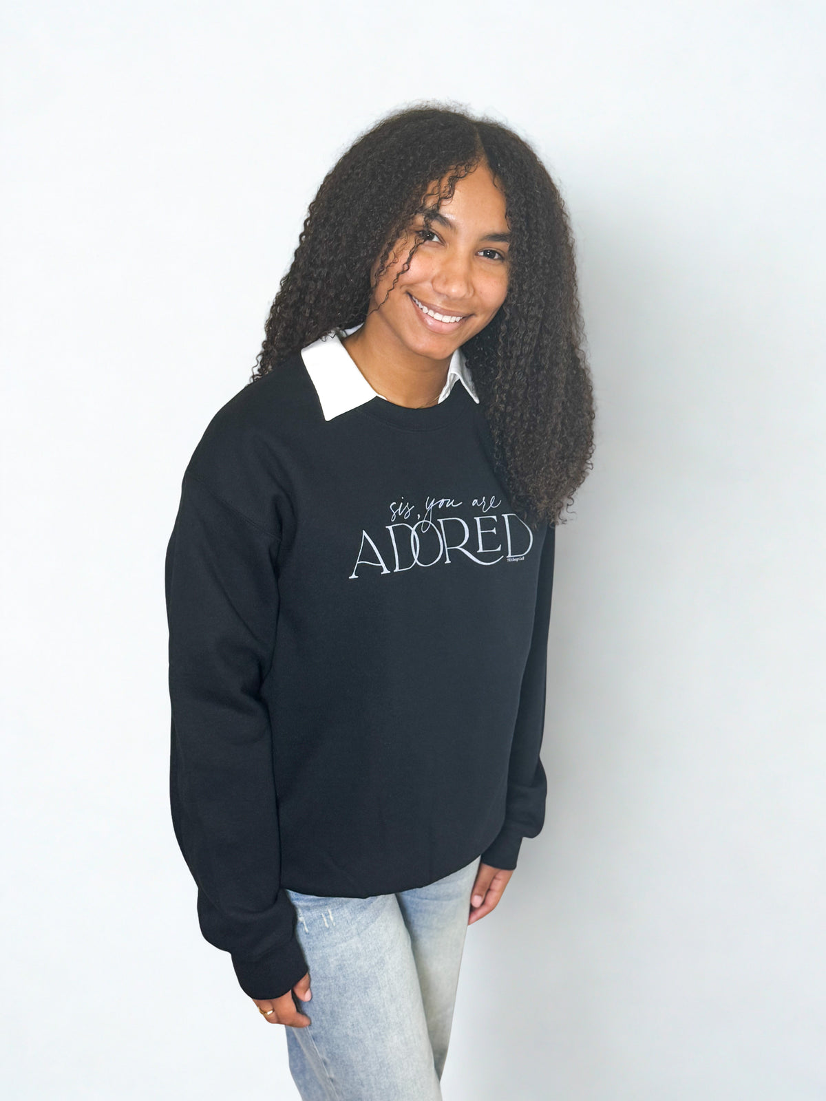 Sis, You Are Adored Graphic Sweatshirt