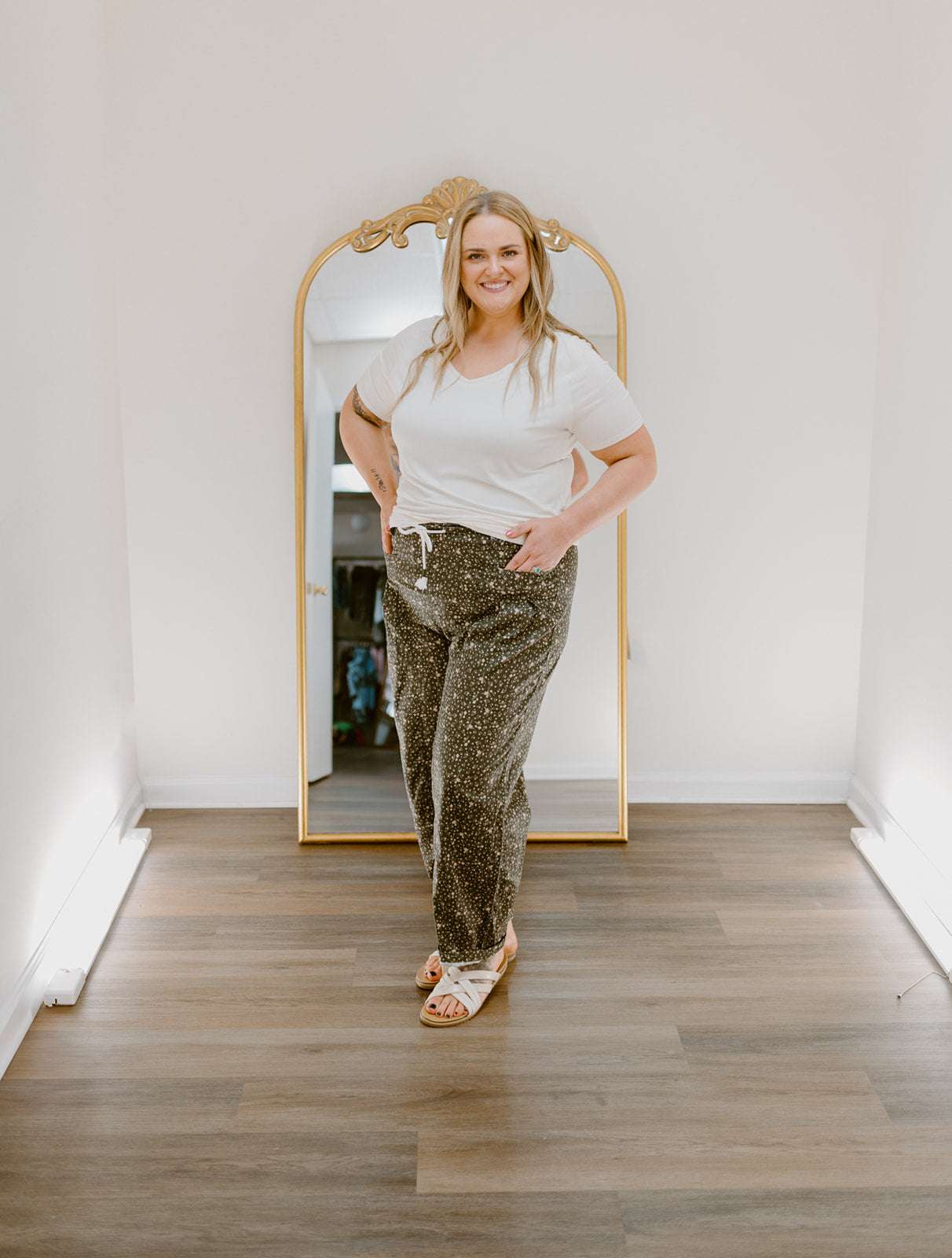 The Ditsy Daydream Pant | Olive