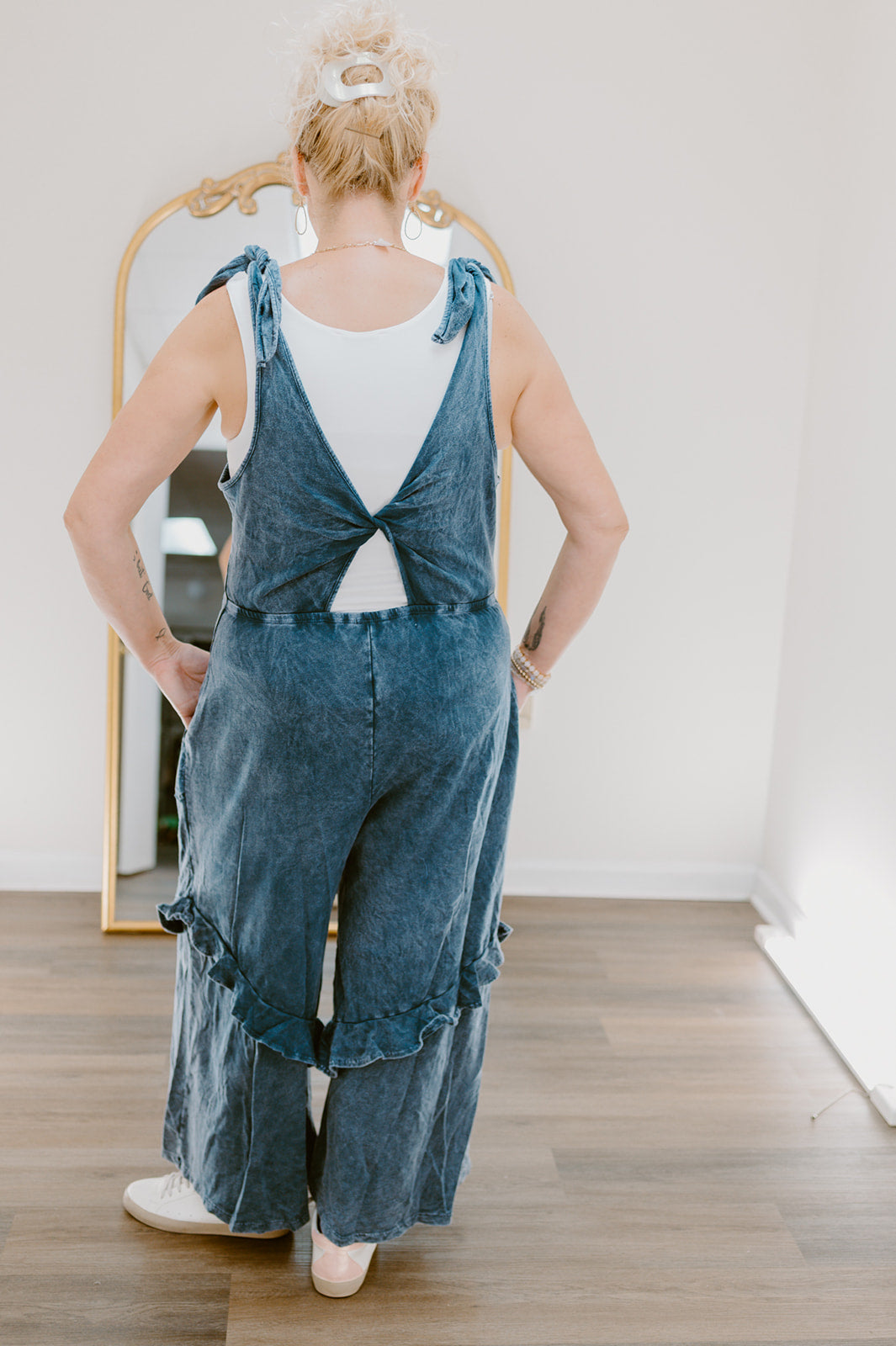 The Eloise Ruffle Jumpsuit | Navy