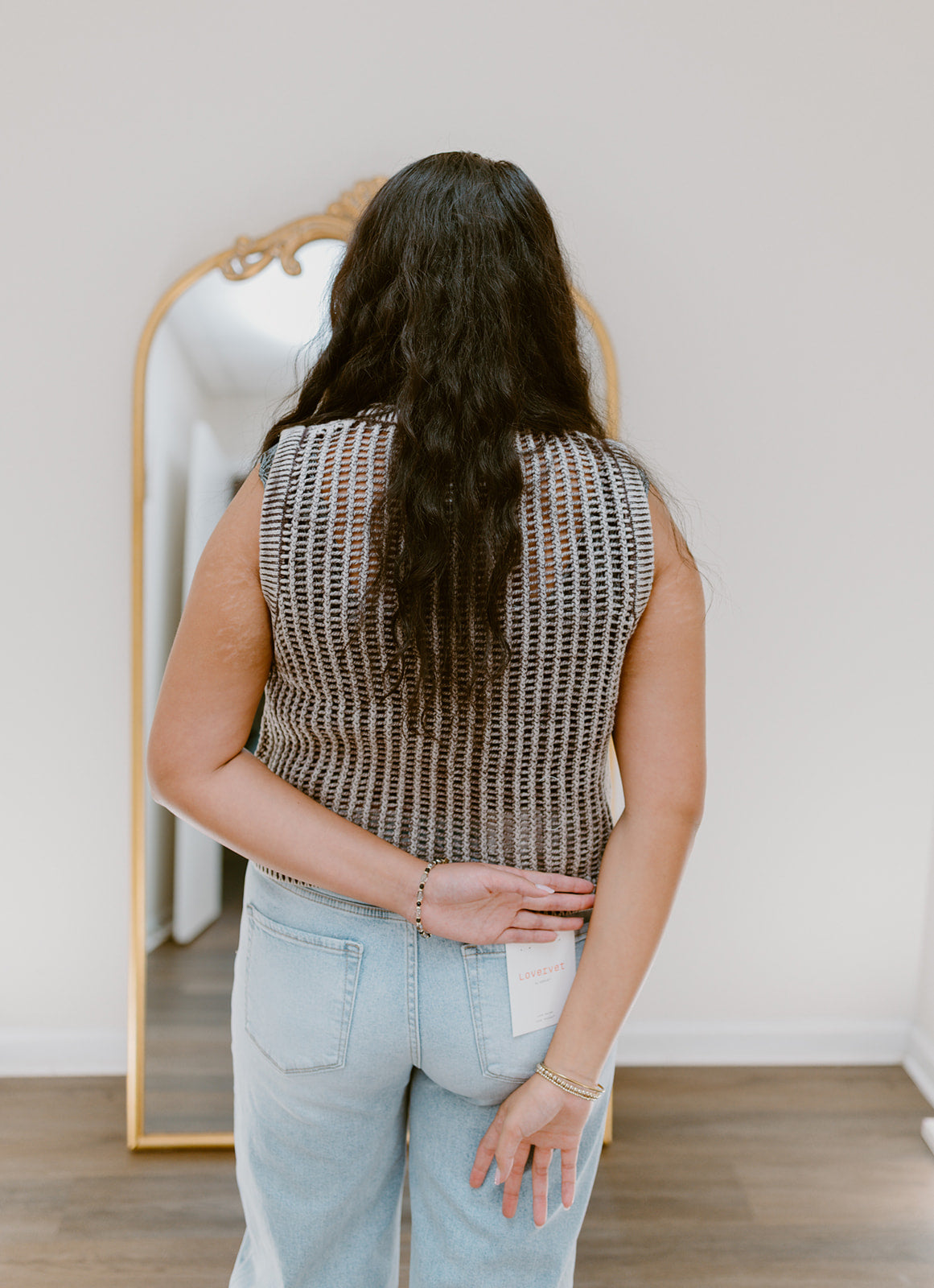 The Open Air Acid Wash Sweater Vest | Brown