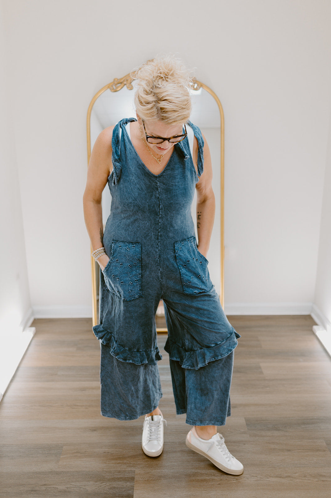The Eloise Ruffle Jumpsuit | Navy