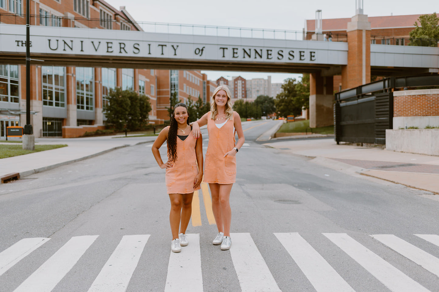 The Rocky Top Overall Dress | Orange