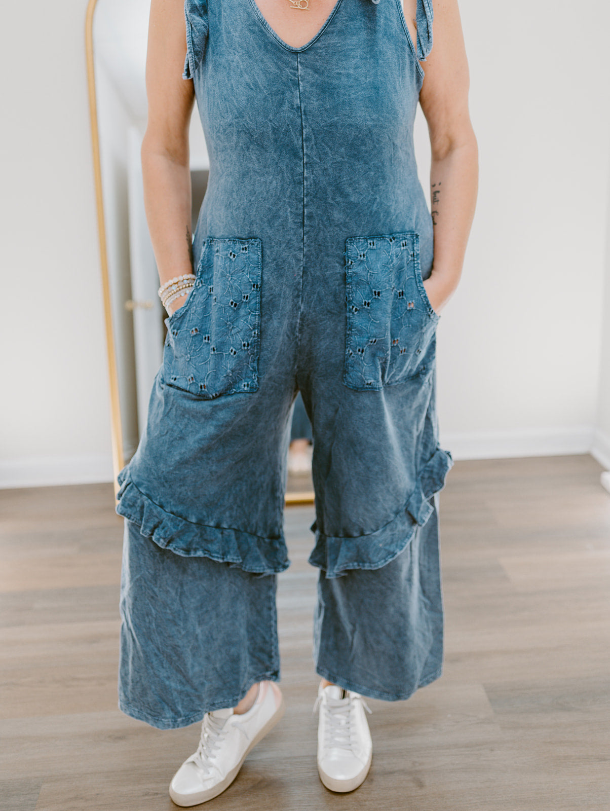 The Eloise Ruffle Jumpsuit | Navy