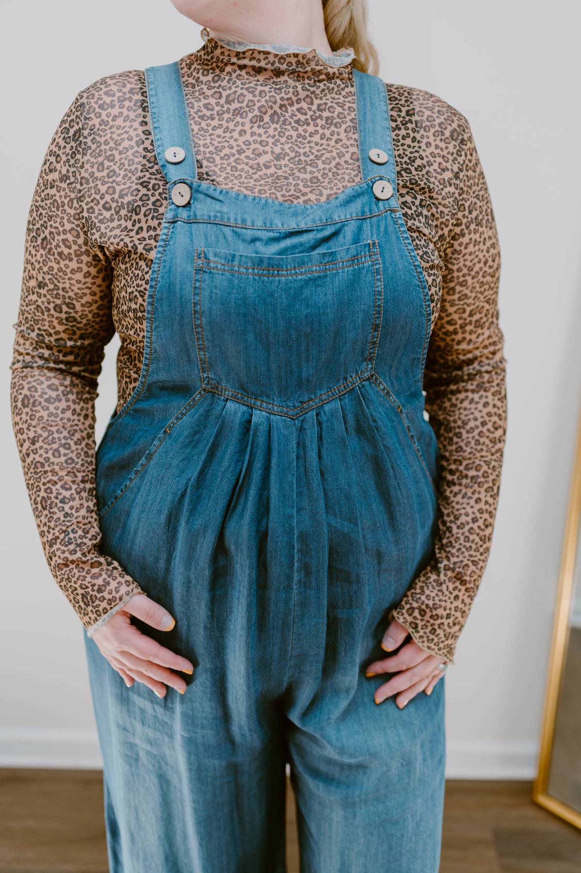 The Emery Washed Chambray Overall | Dark Denim