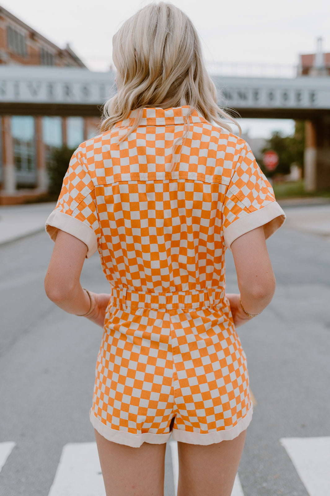 Checkmate Denim Romper