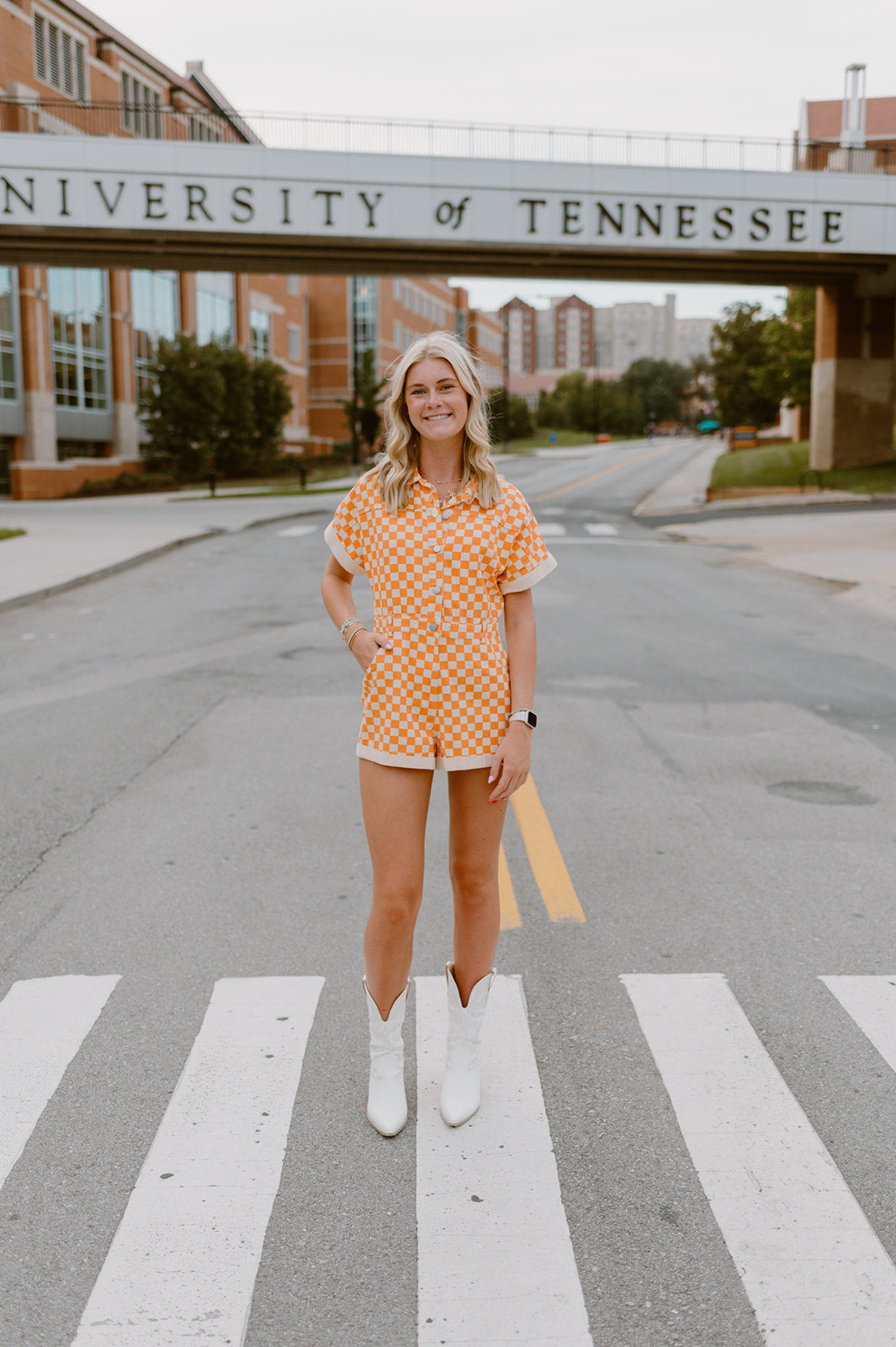 Checkmate Denim Romper