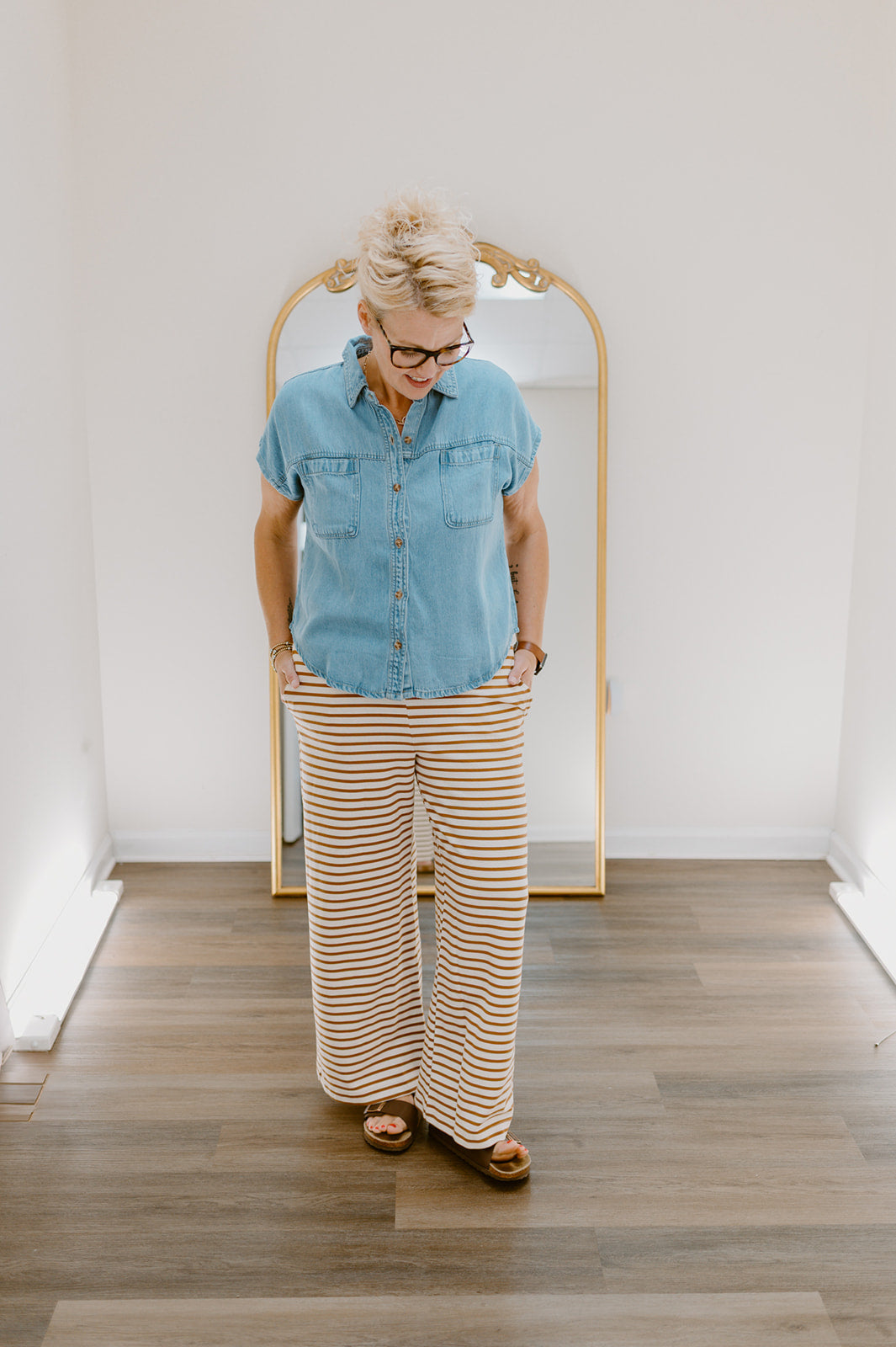 The Sutton Short Sleeve Button Up | Chambray
