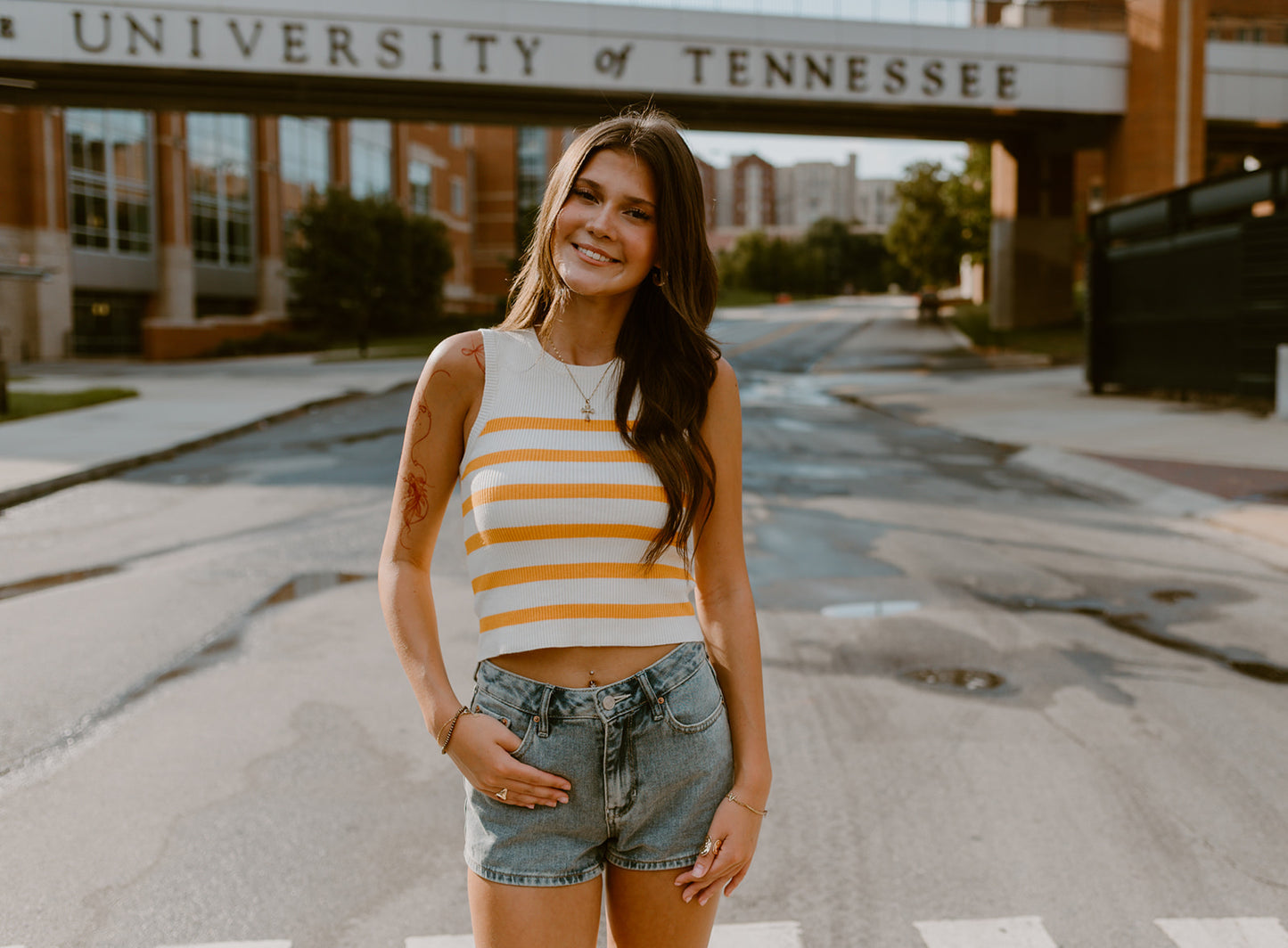 Sidelines Stripes Knit Tank