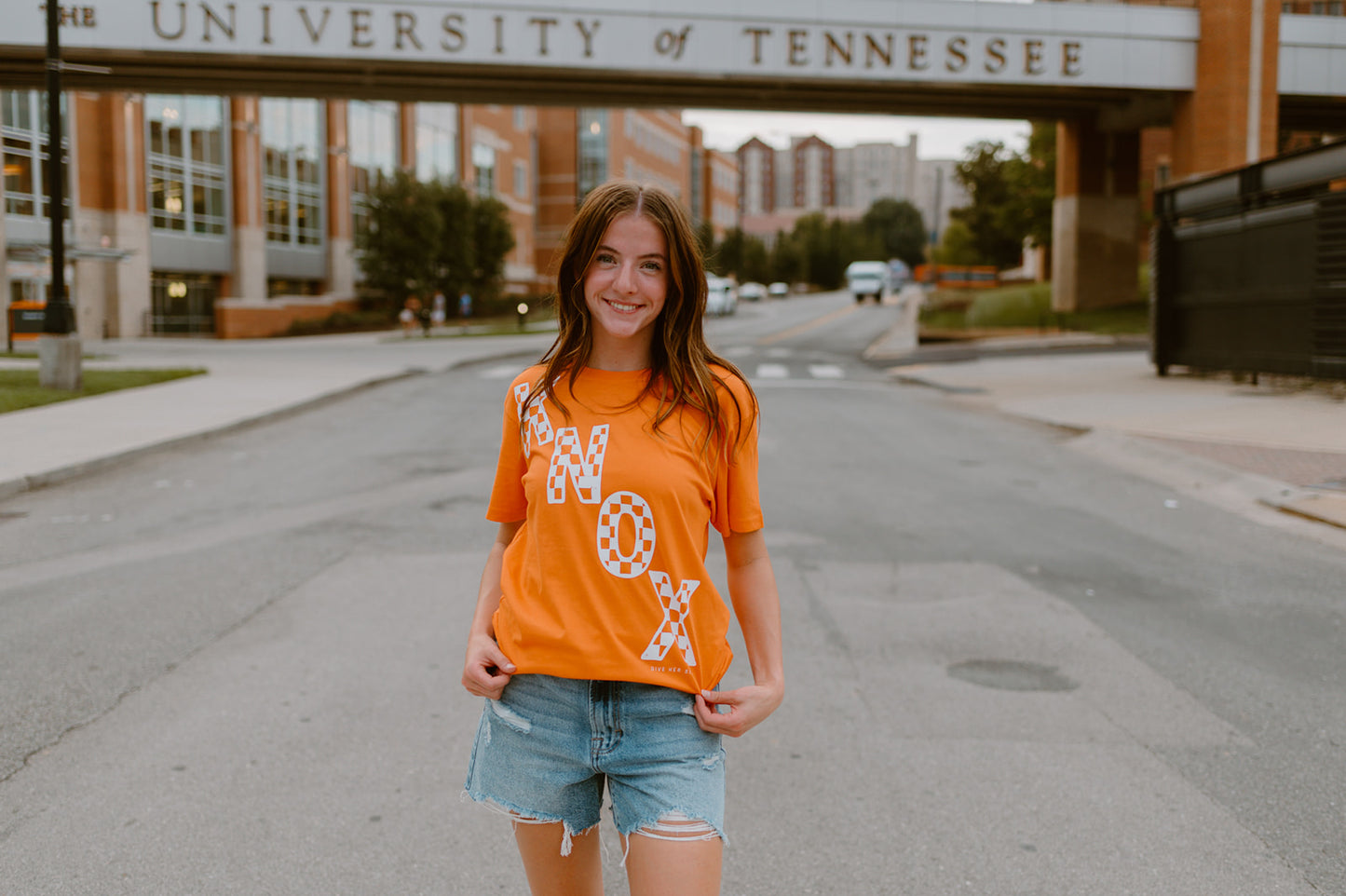 Knox Checkerboard SS Tee | Orange