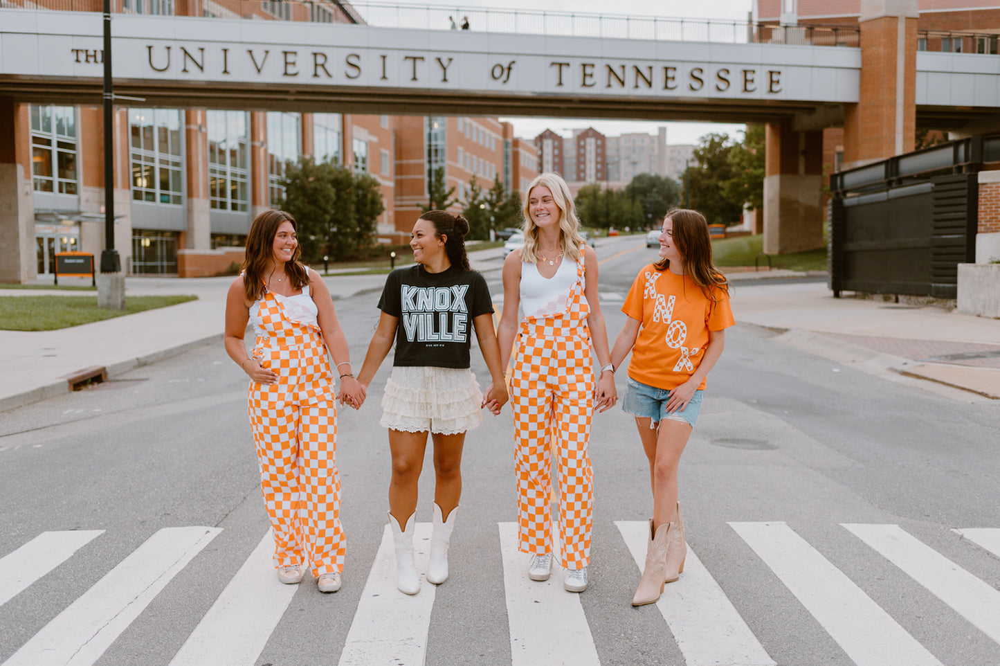 Orange & White Checkered Game Day Bibs | Adult