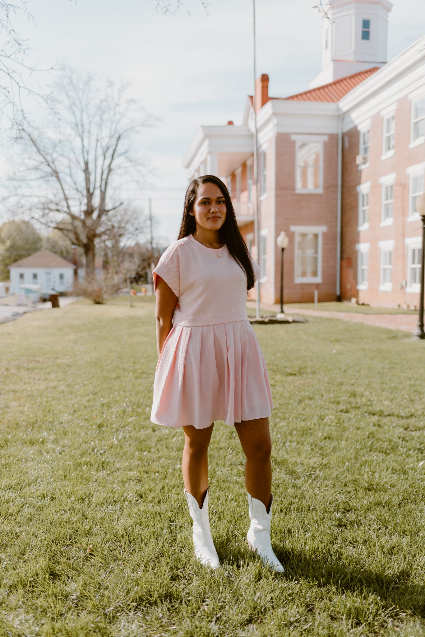 Free and Pleated Babydoll Dress