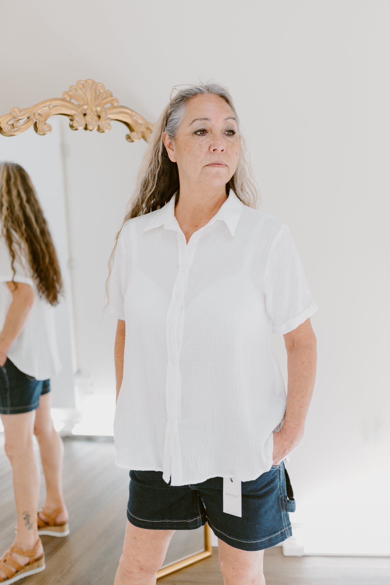 Judy Blue Dark Wash Carpenter Shorts