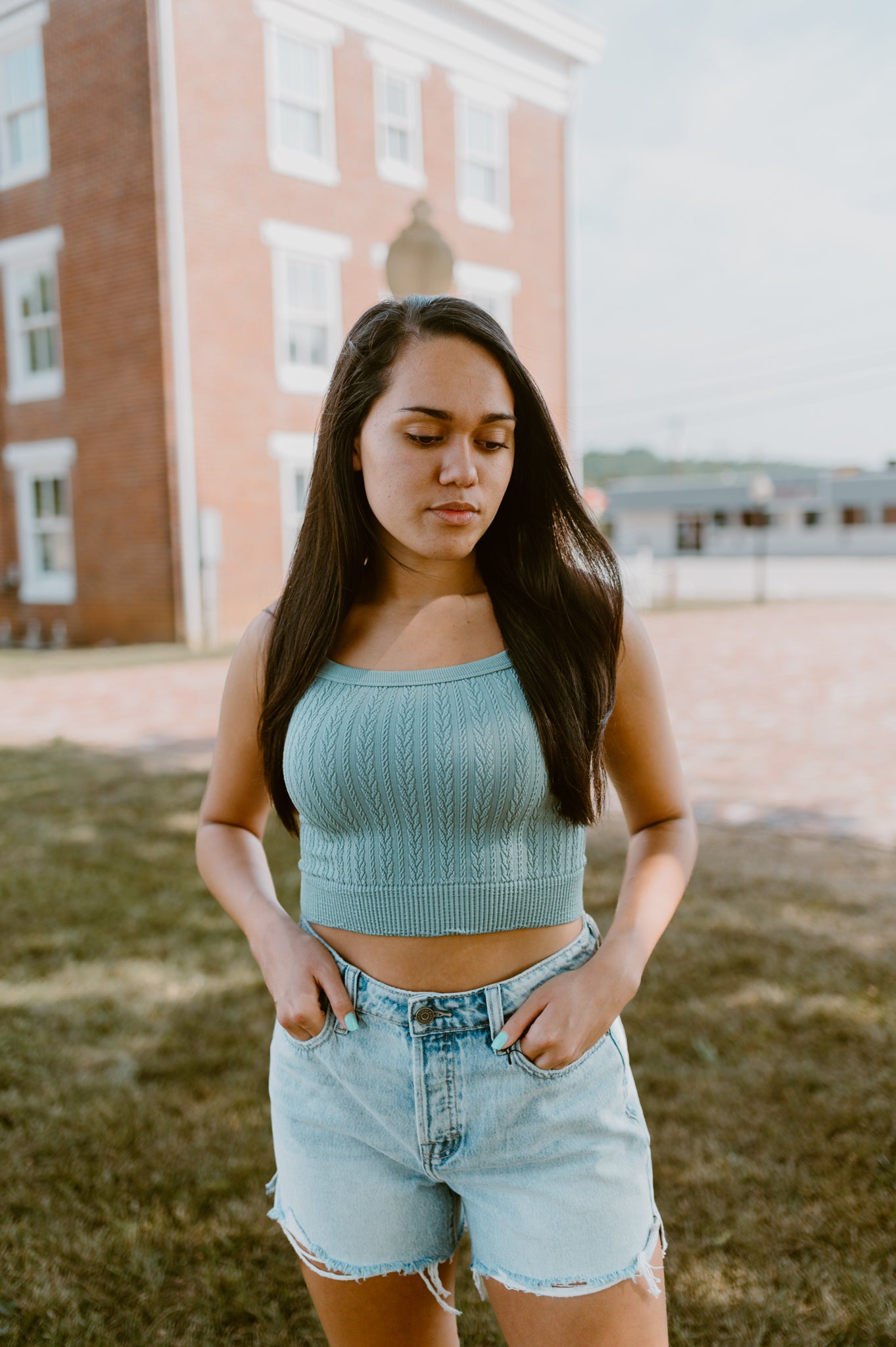 Cable Knit Crop Tank