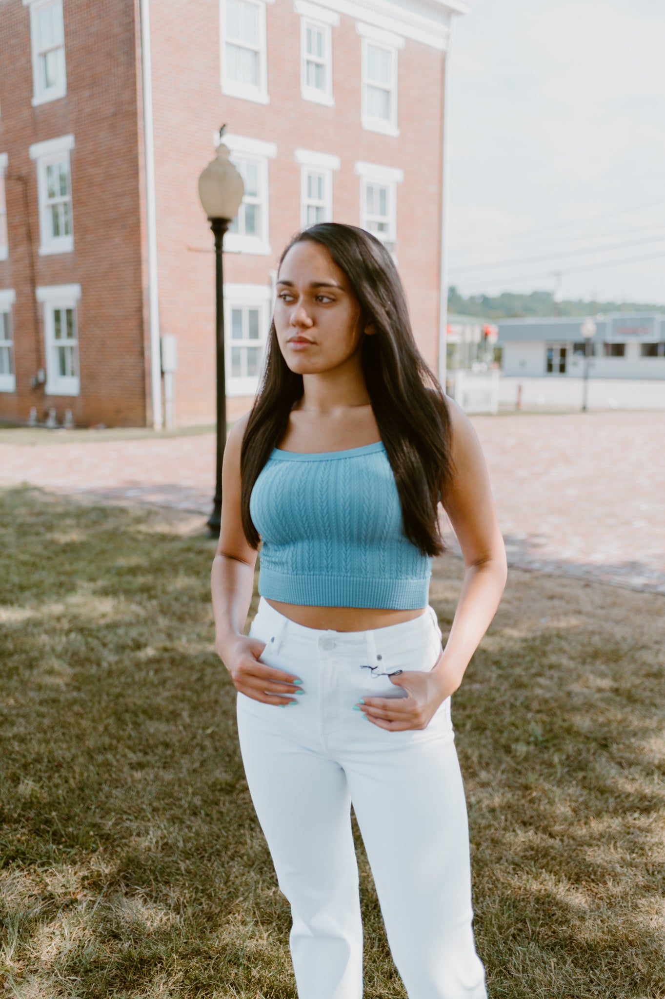 Cable Knit Crop Tank