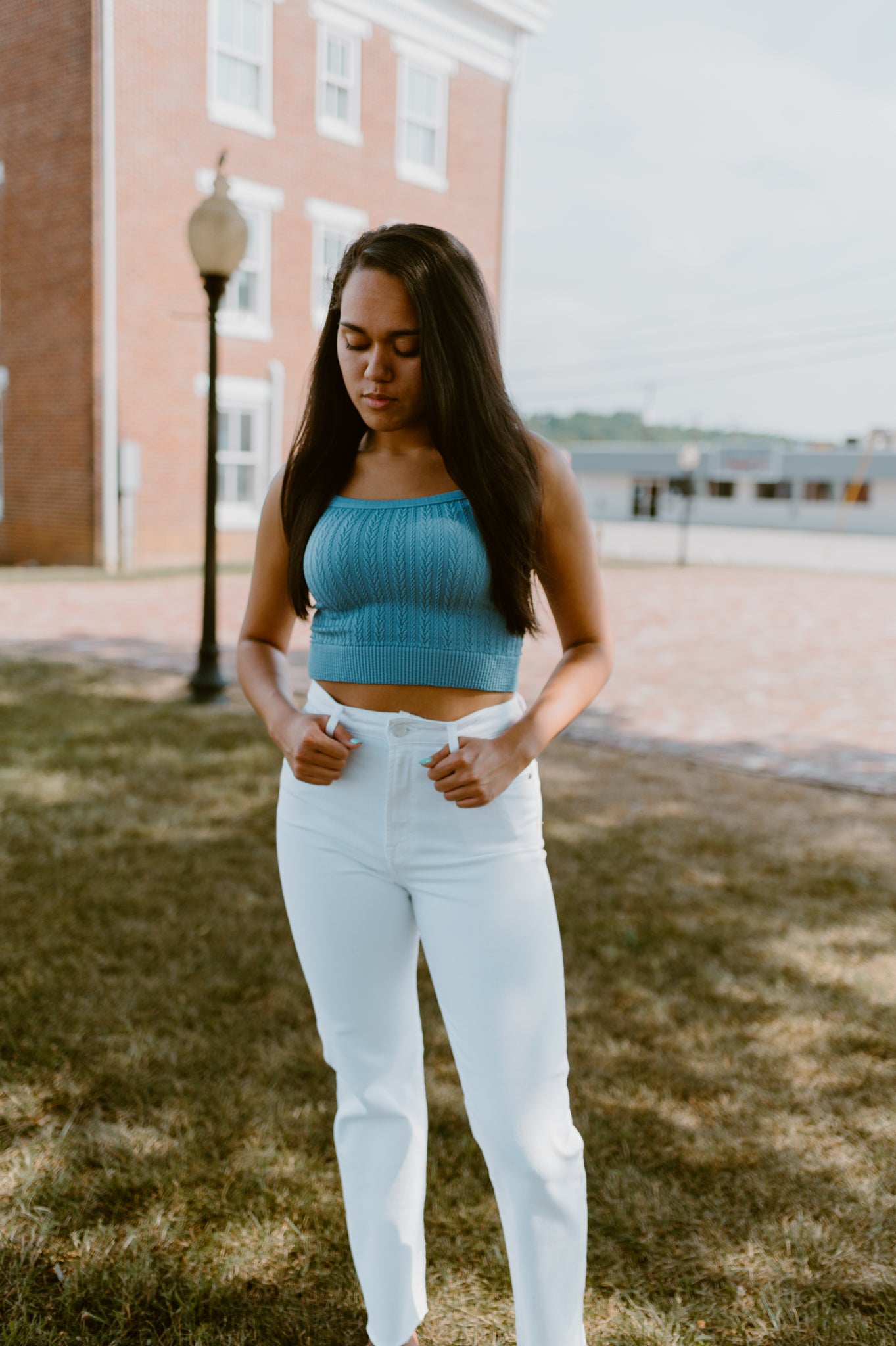 Cable Knit Crop Tank