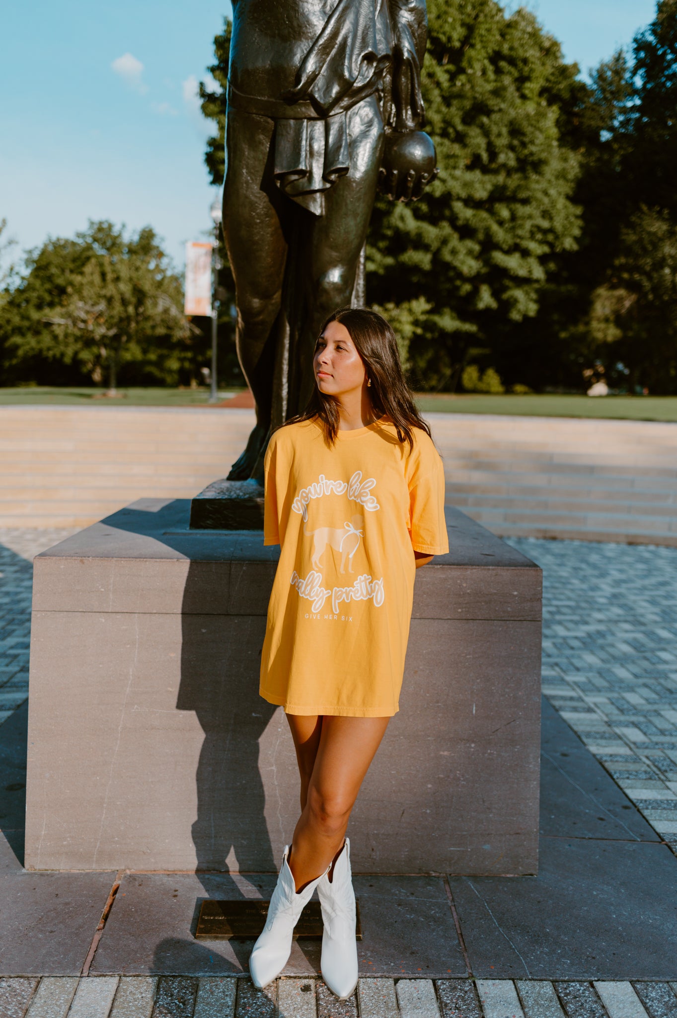 Like Really Pretty Orange Short Sleeve