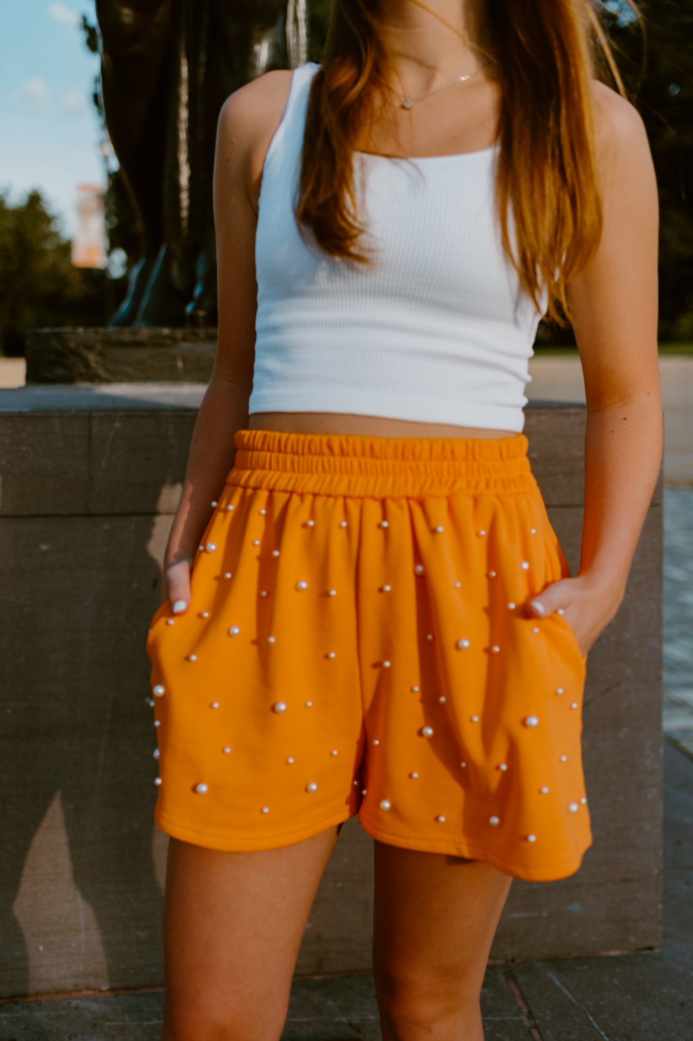 Pearl Embellished Shorts