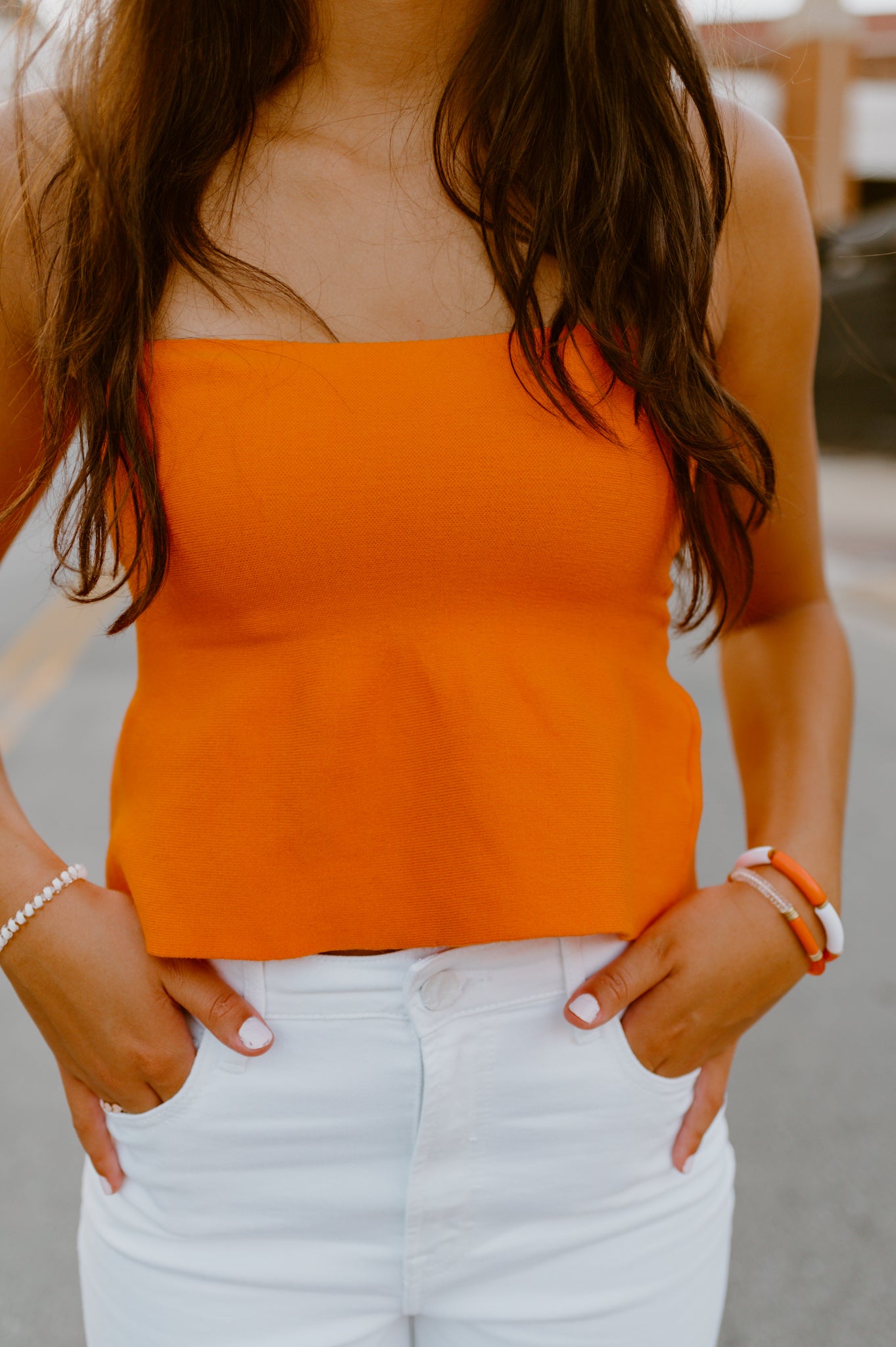 Fit and Flare Strapless Top
