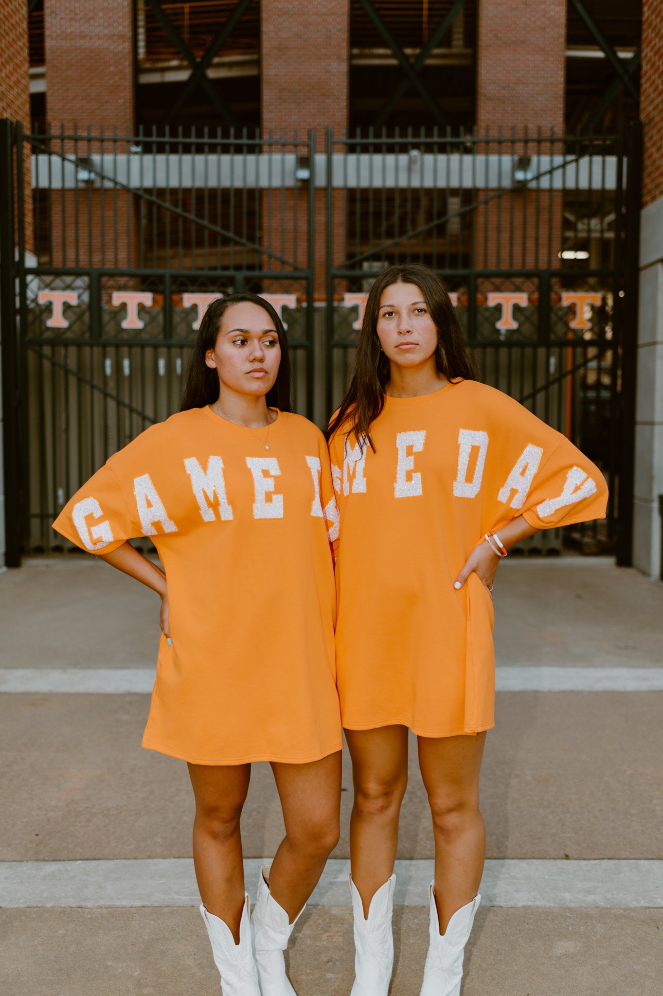 Orange Love Gameday Short Sleeve Dress