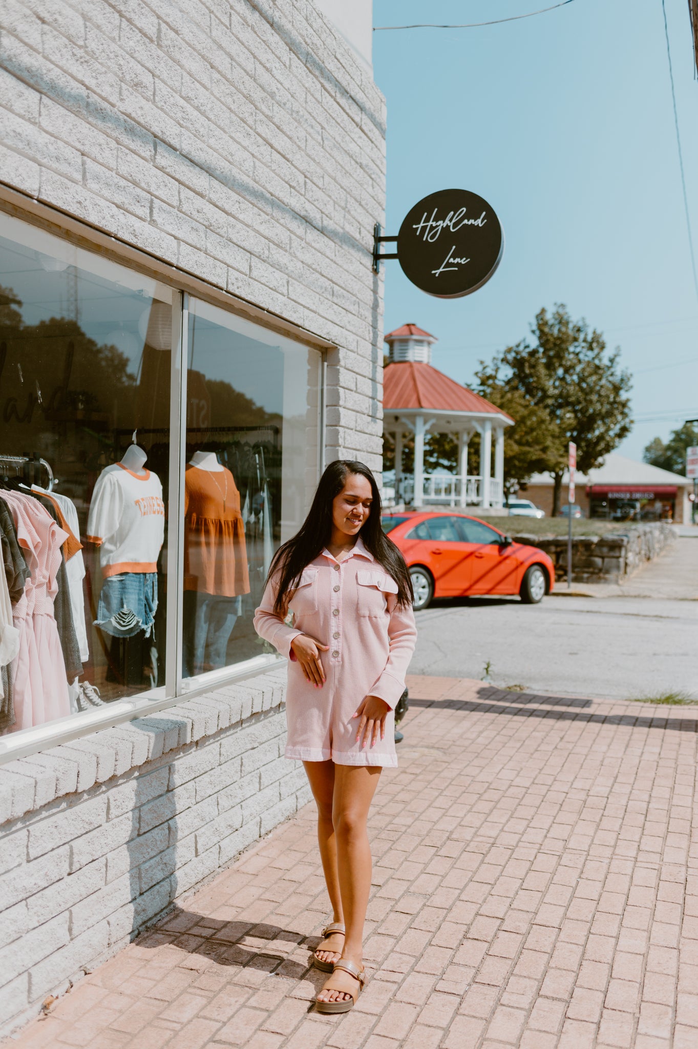 Vintage Washed Waffle Knit Romper