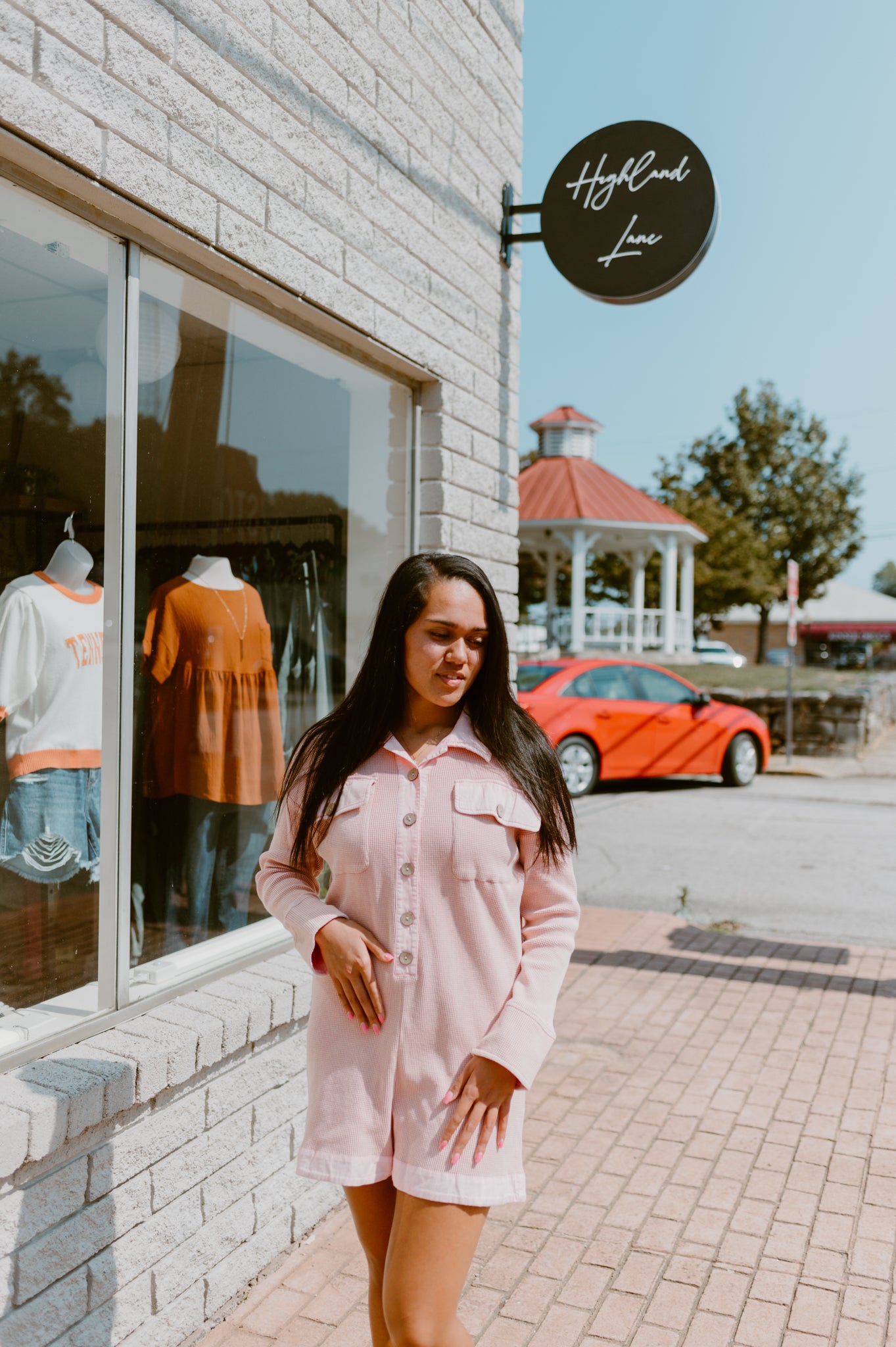 Vintage Washed Waffle Knit Romper