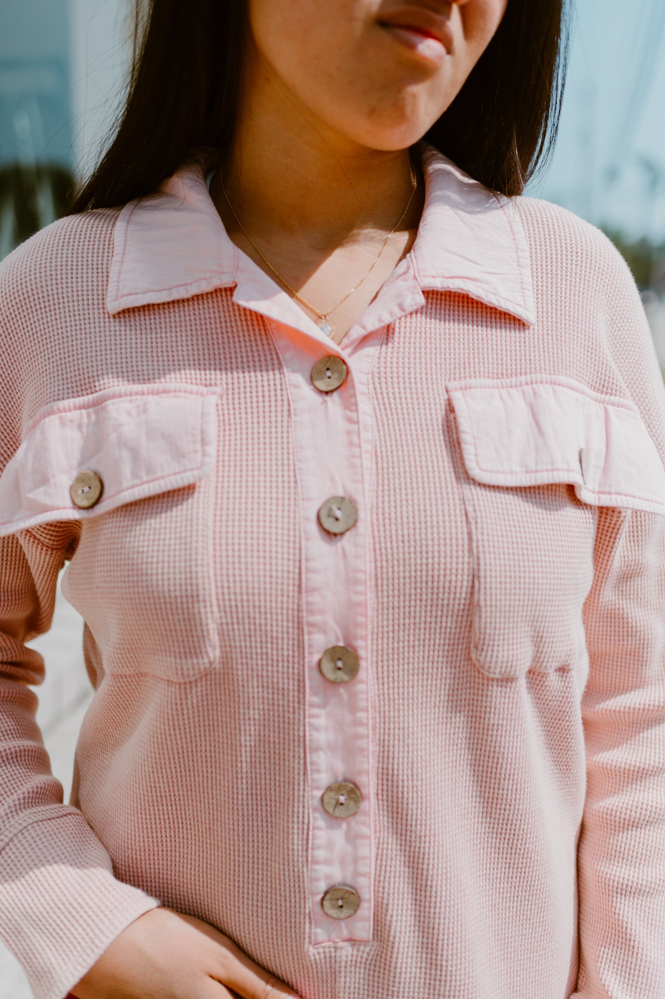 Vintage Washed Waffle Knit Romper