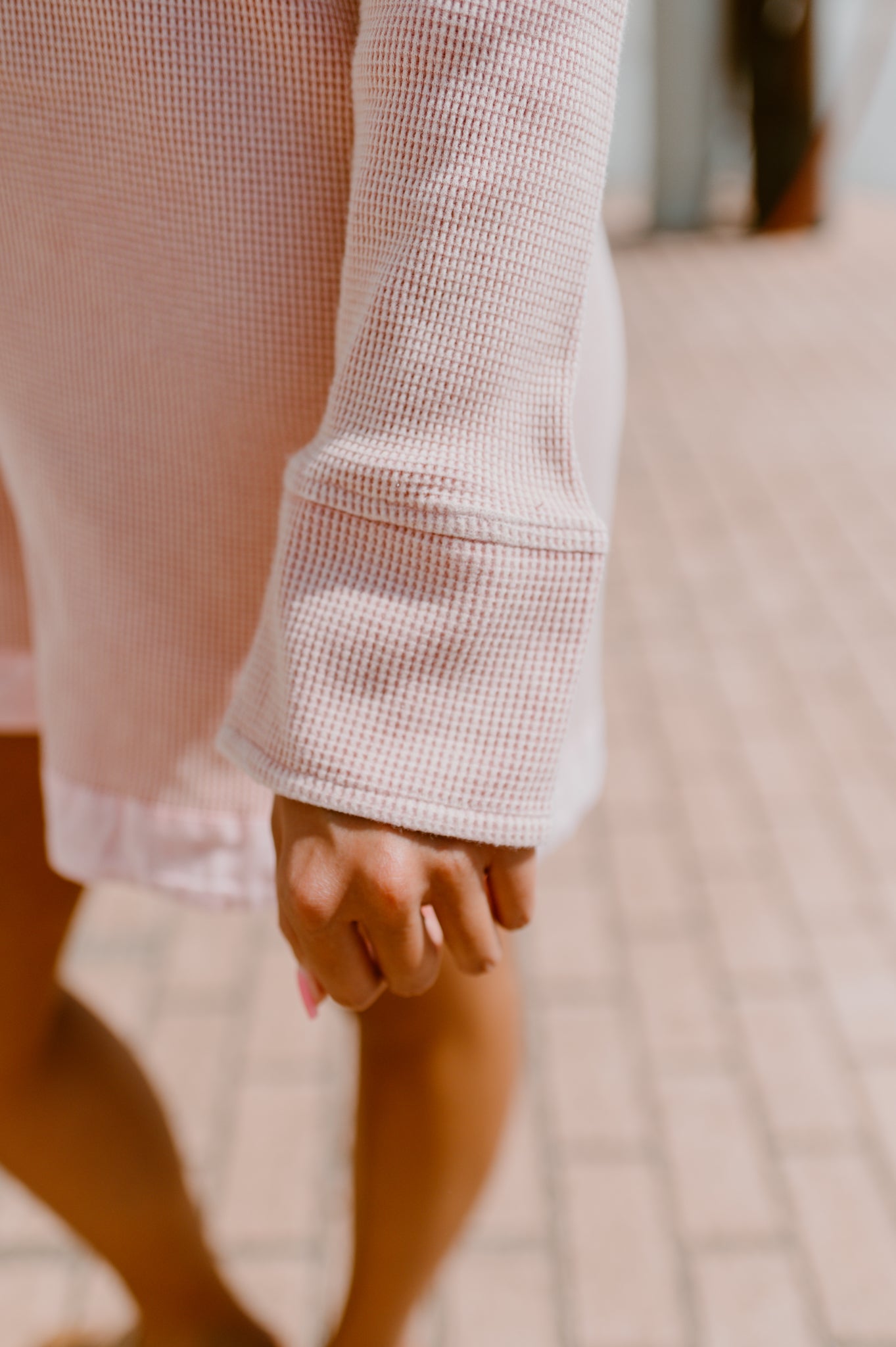 Vintage Washed Waffle Knit Romper