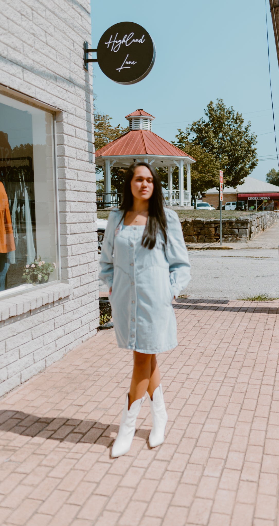 Denim Days Square Neck Dress
