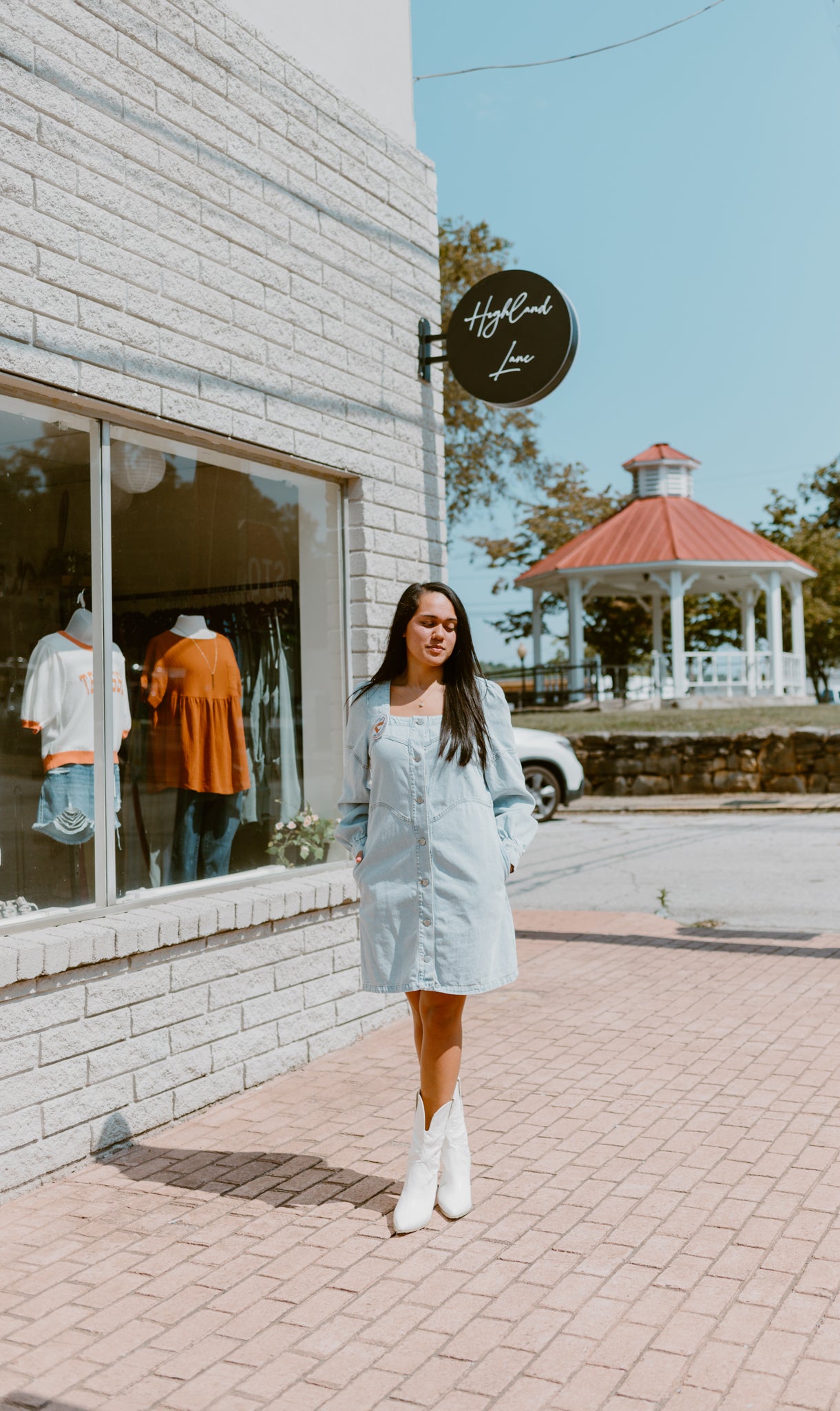 Denim Days Square Neck Dress