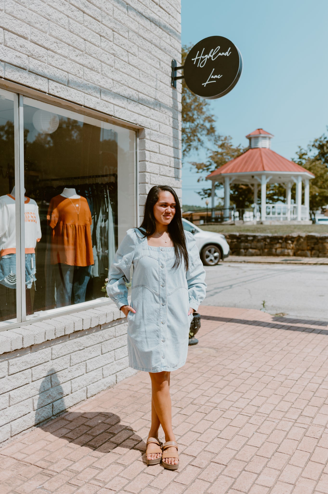 Denim Days Square Neck Dress