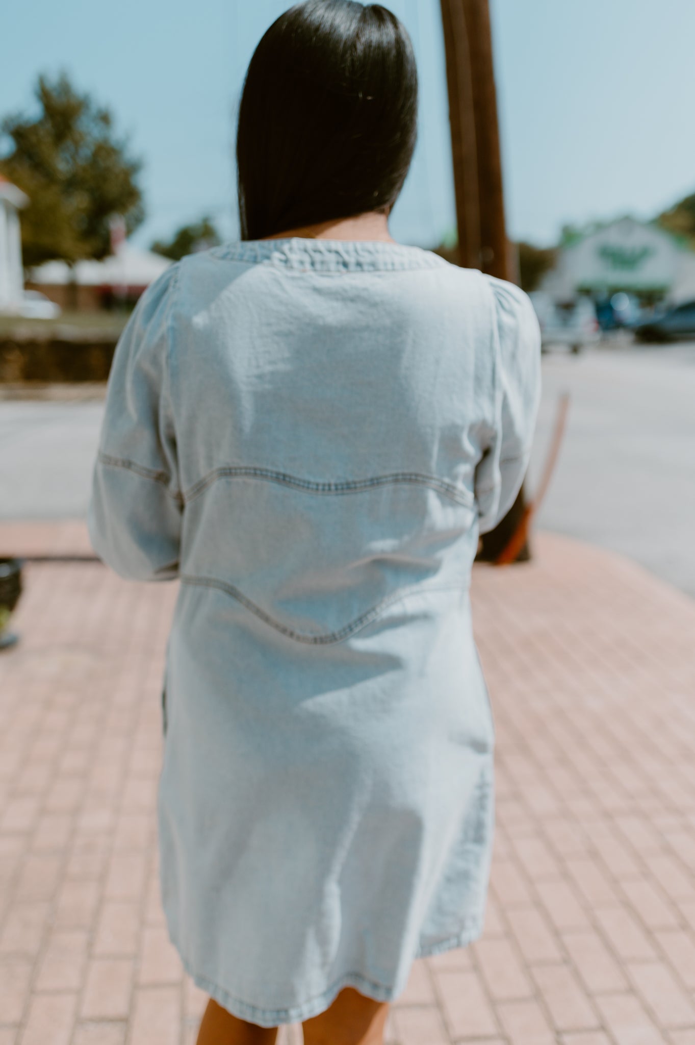 Denim Days Square Neck Dress