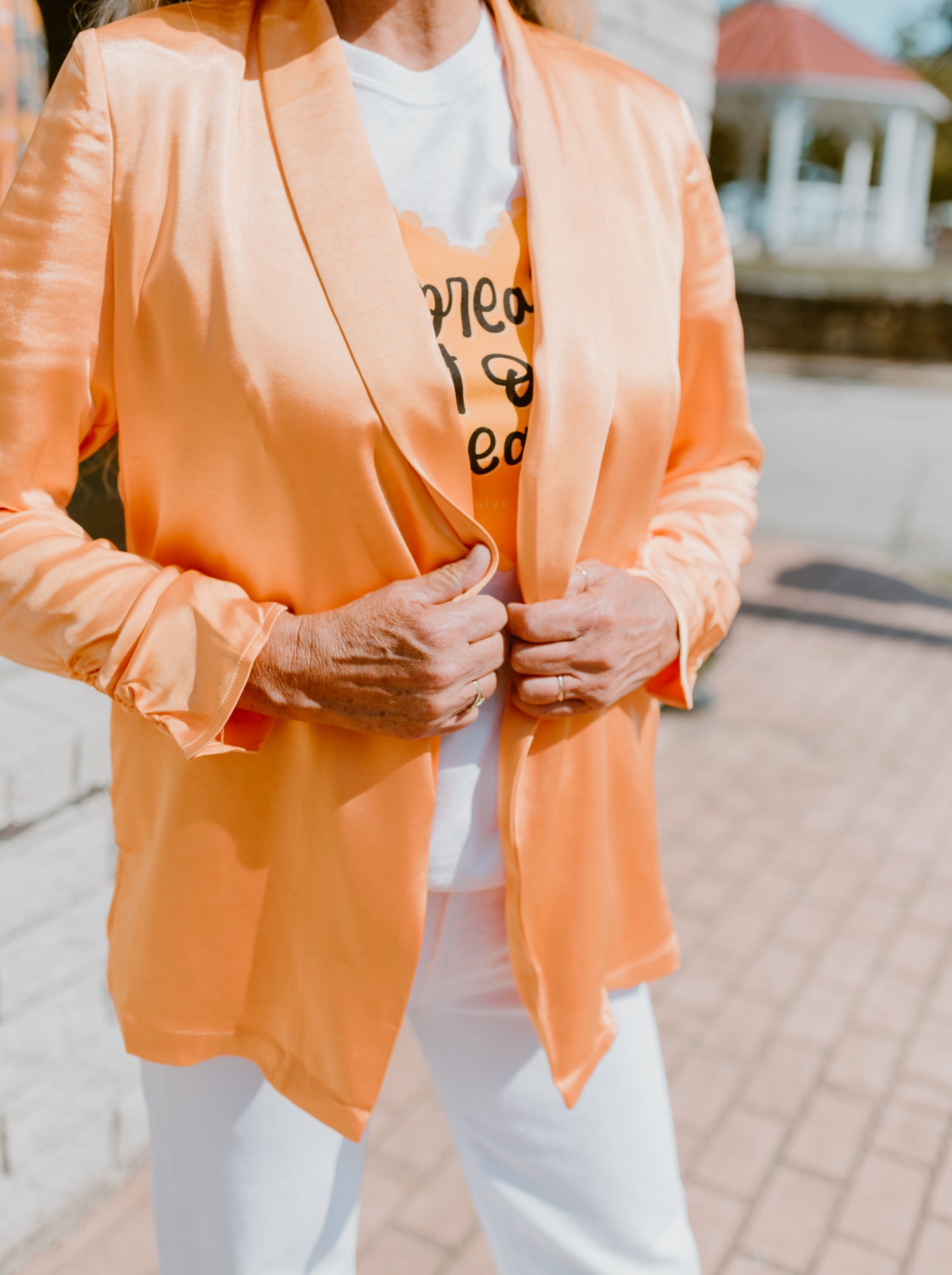 Here Comes the Sun Satin Blazer