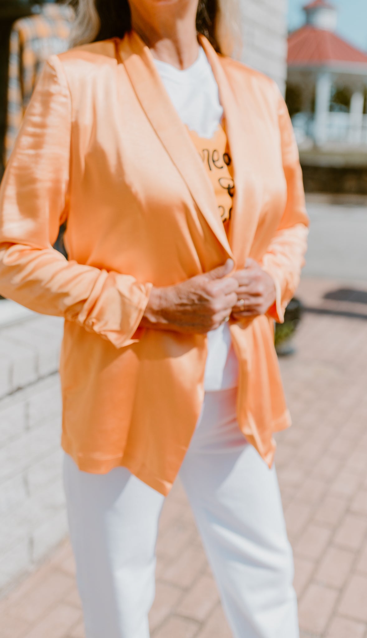 Here Comes the Sun Satin Blazer