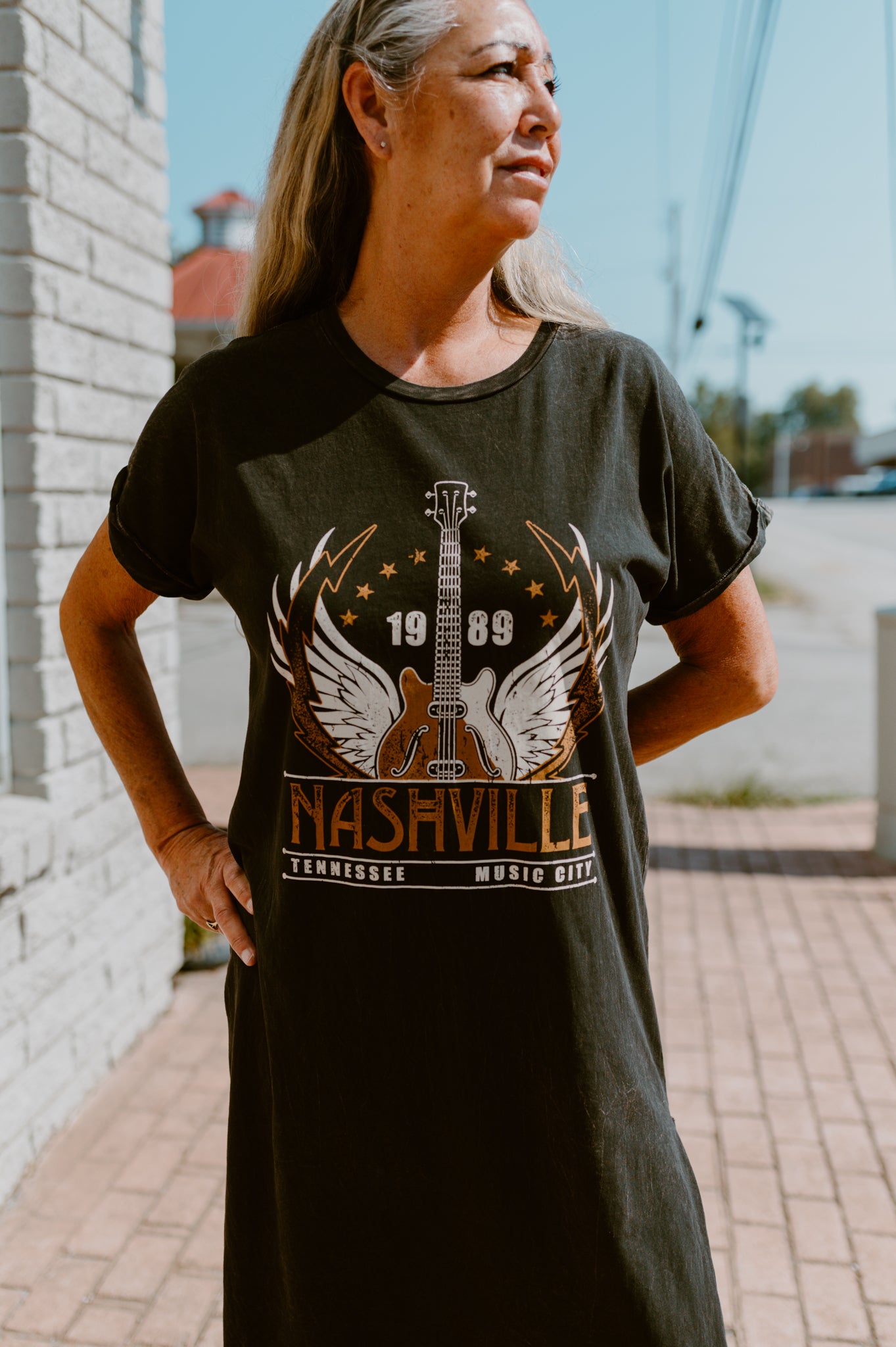 Nashville Music City Mineral Graphic Midi Dress